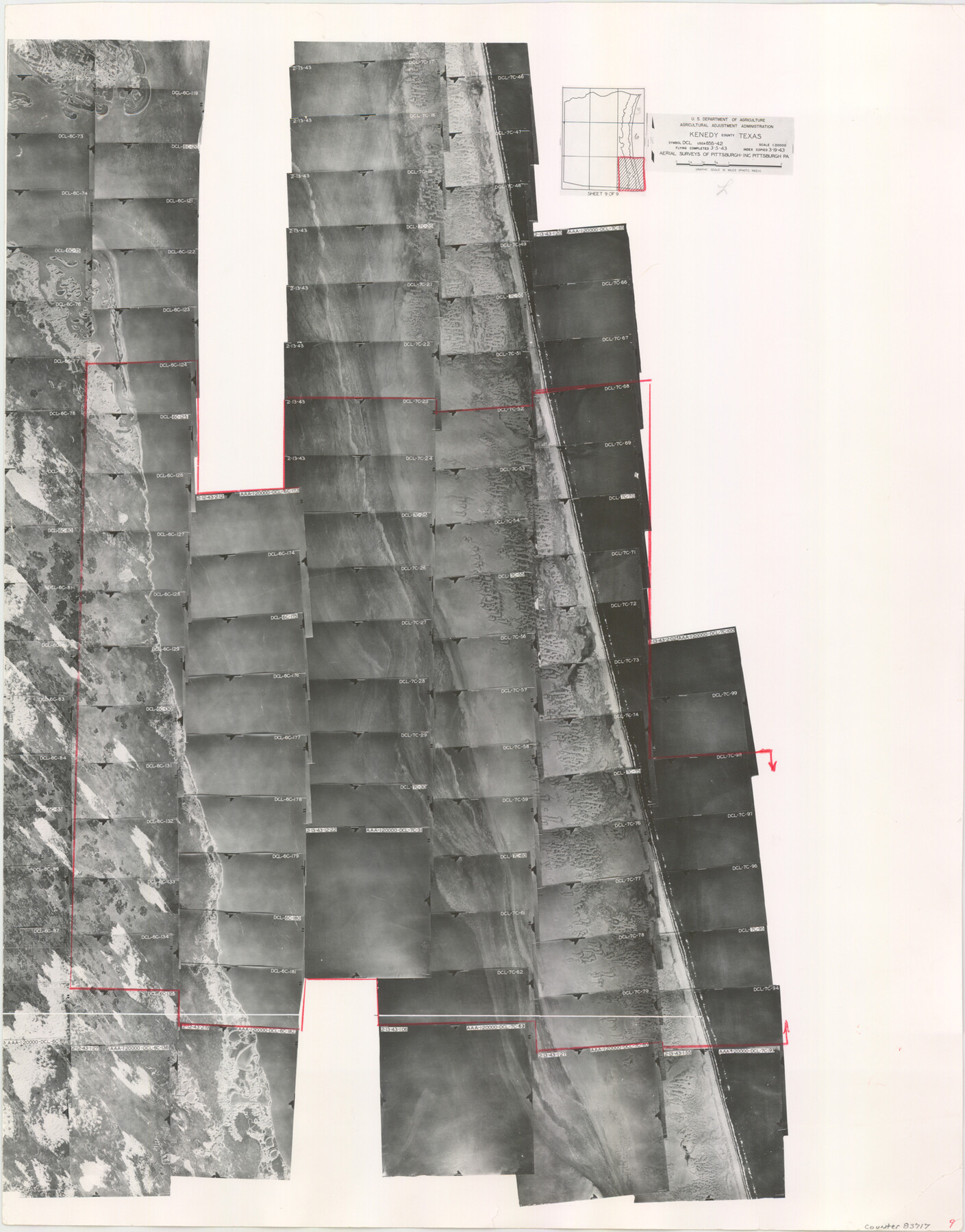 83717, Kenedy County Aerial Photograph Index Sheet 9, General Map Collection