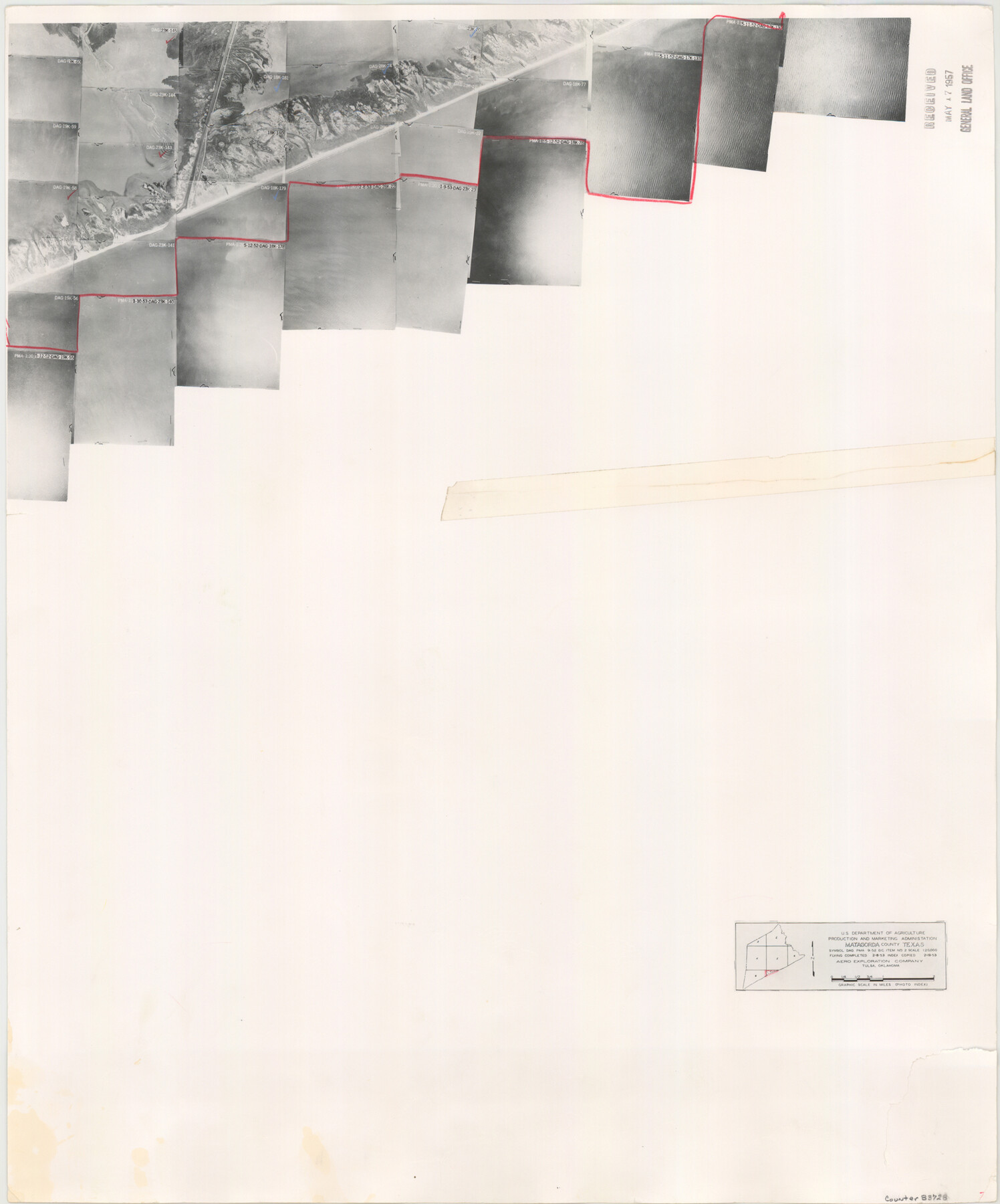 83728, Matagorda County Aerial Photograph Index Sheet 7, General Map Collection