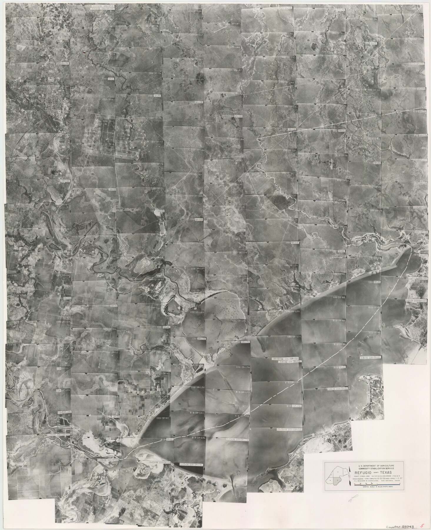 83743, Refugio County Aerial Photograph Index Sheet 5, General Map Collection