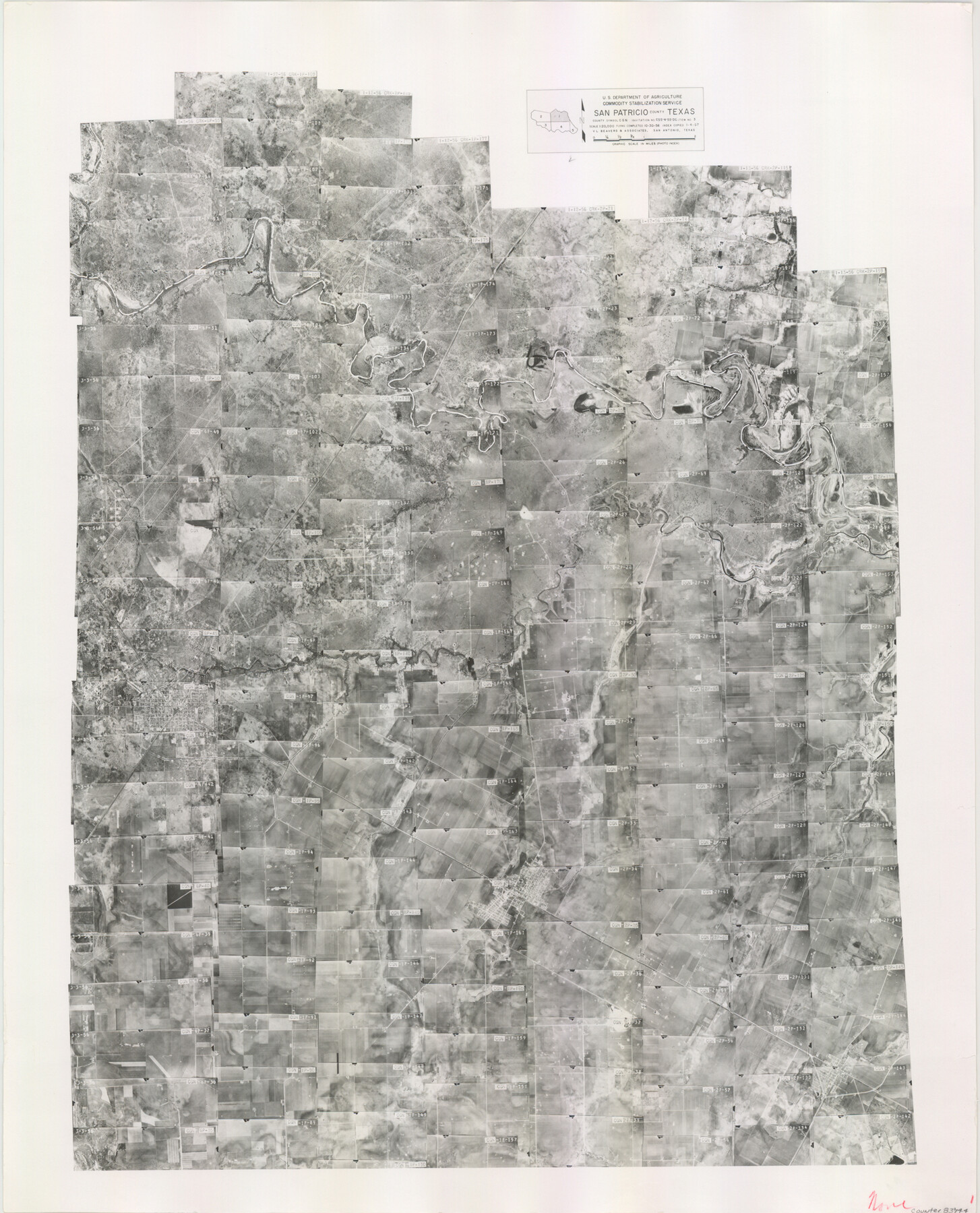 83744, San Patricio County Aerial Photograph Index Sheet 1, General Map Collection