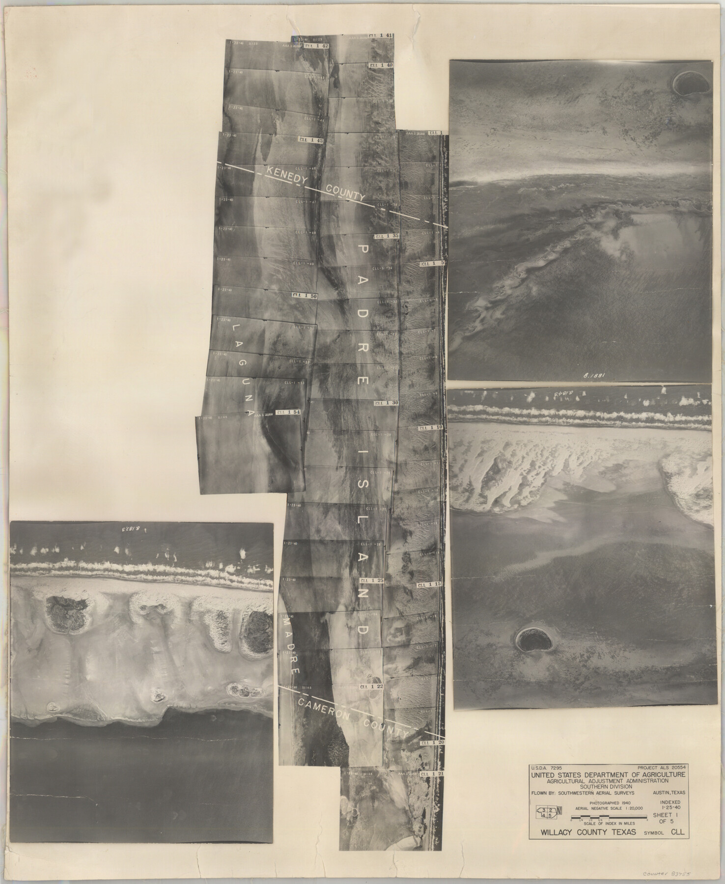 83755, Willacy County Aerial Photograph Index Sheet 1, General Map Collection