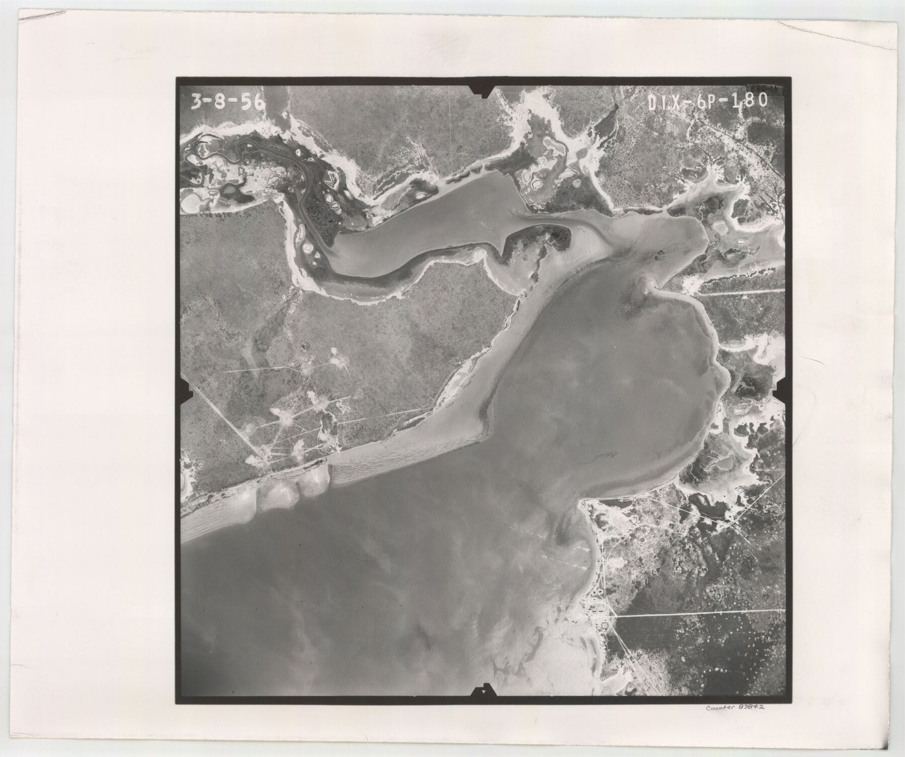 83842, Flight Mission No. DIX-6P, Frame 180, Aransas County, General Map Collection