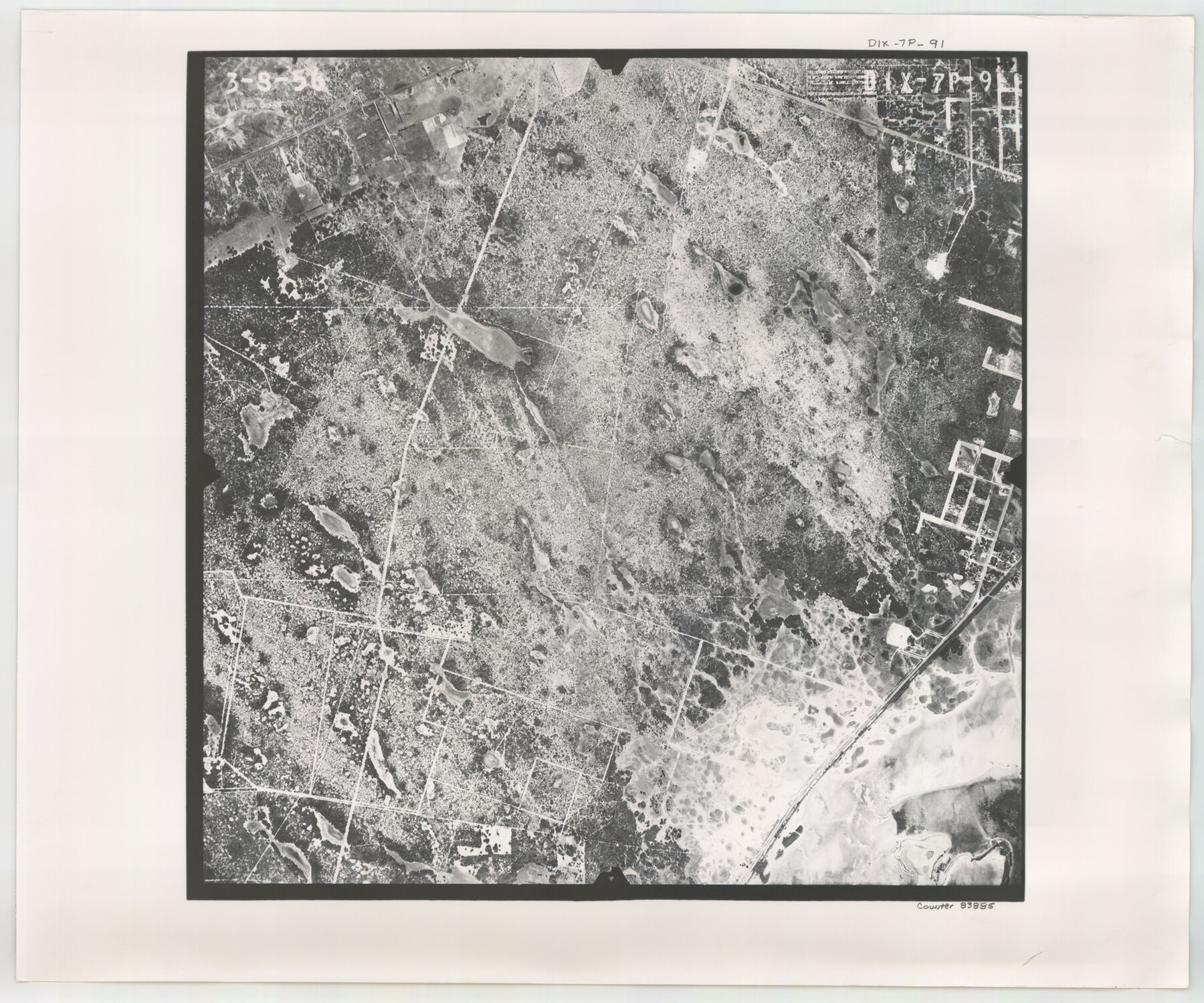 83885, Flight Mission No. DIX-7P, Frame 91, Aransas County, General Map Collection