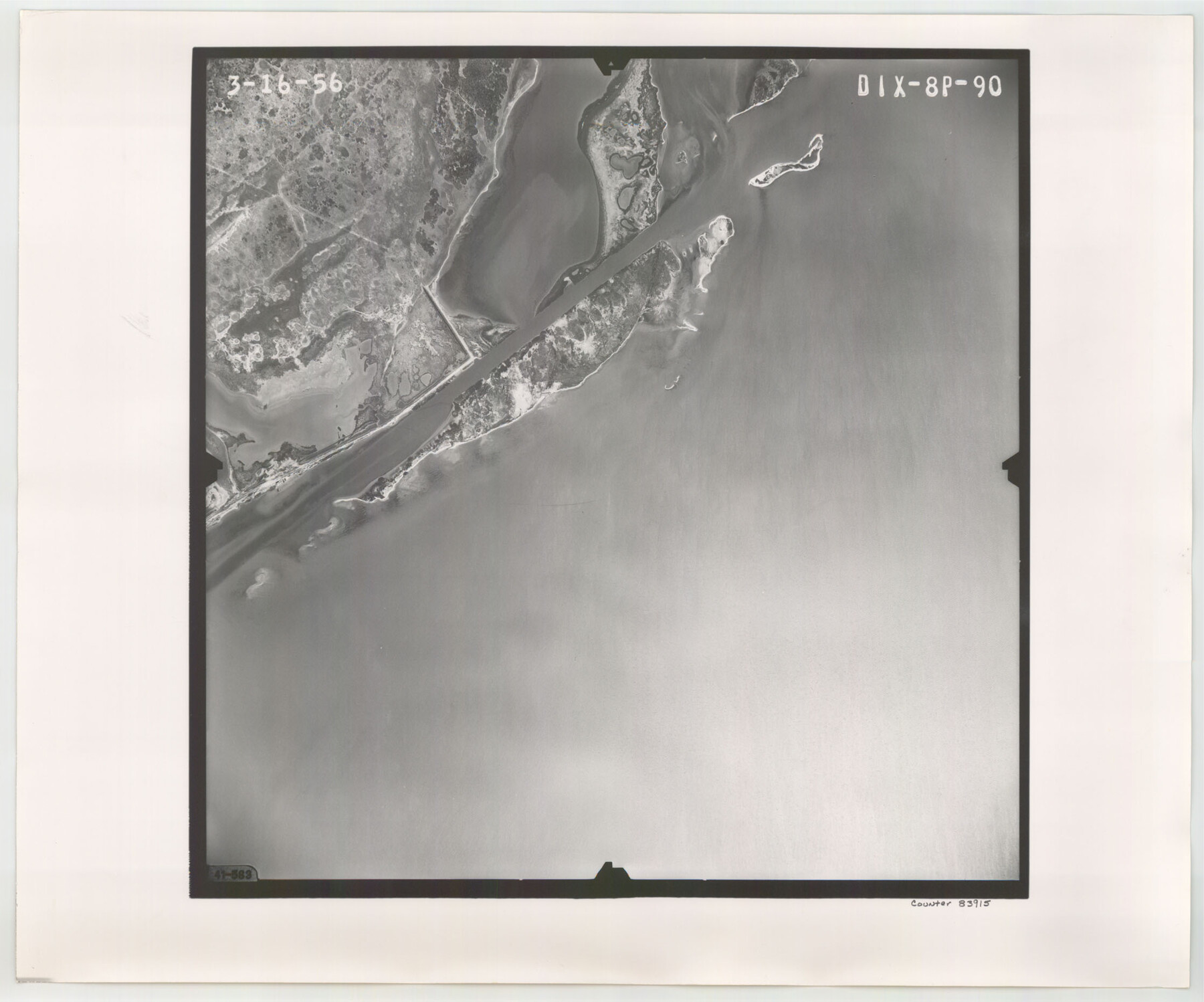 83915, Flight Mission No. DIX-8P, Frame 90, Aransas County, General Map Collection