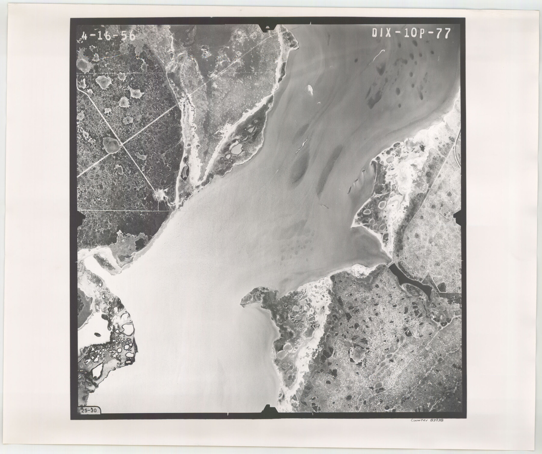 83938, Flight Mission No. DIX-10P, Frame 77, Aransas County, General Map Collection