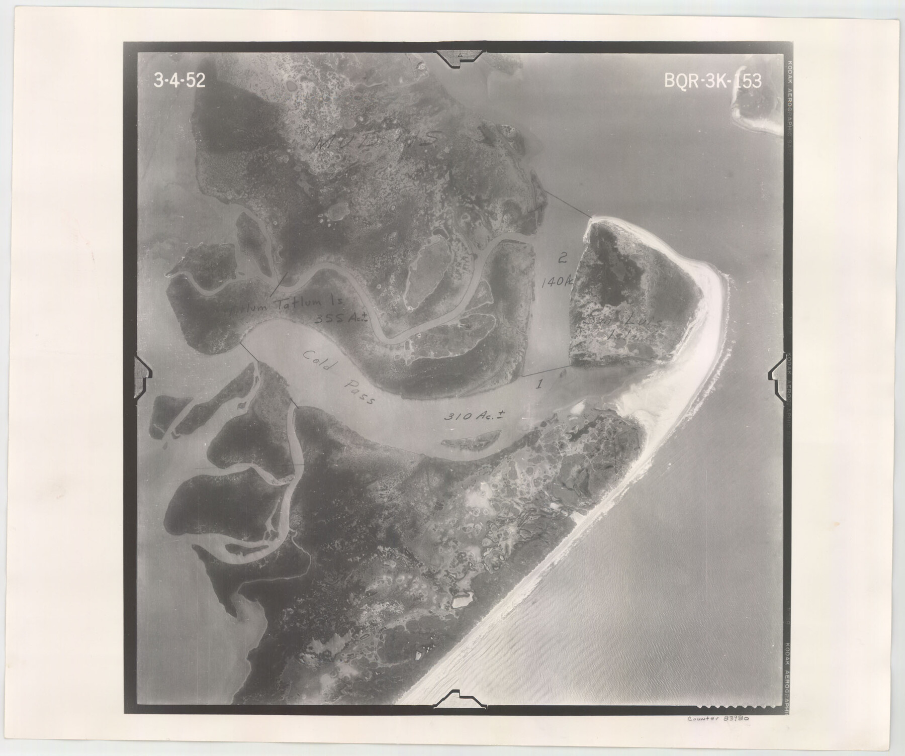 83980, Flight Mission No. BQR-3K, Frame 153, Brazoria County, General Map Collection