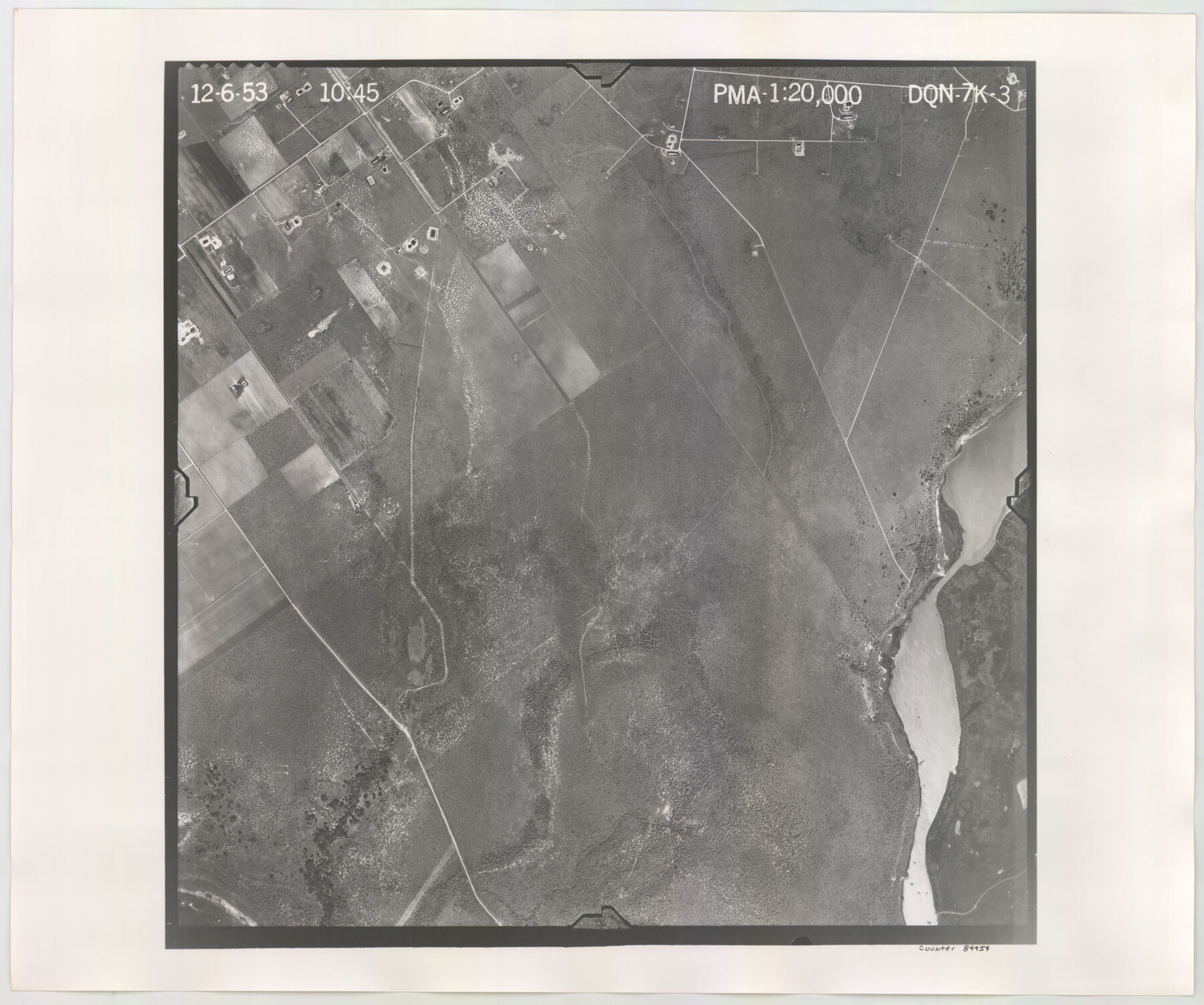 84454, Flight Mission No. DQN-7K, Frame 3, Calhoun County, General Map Collection