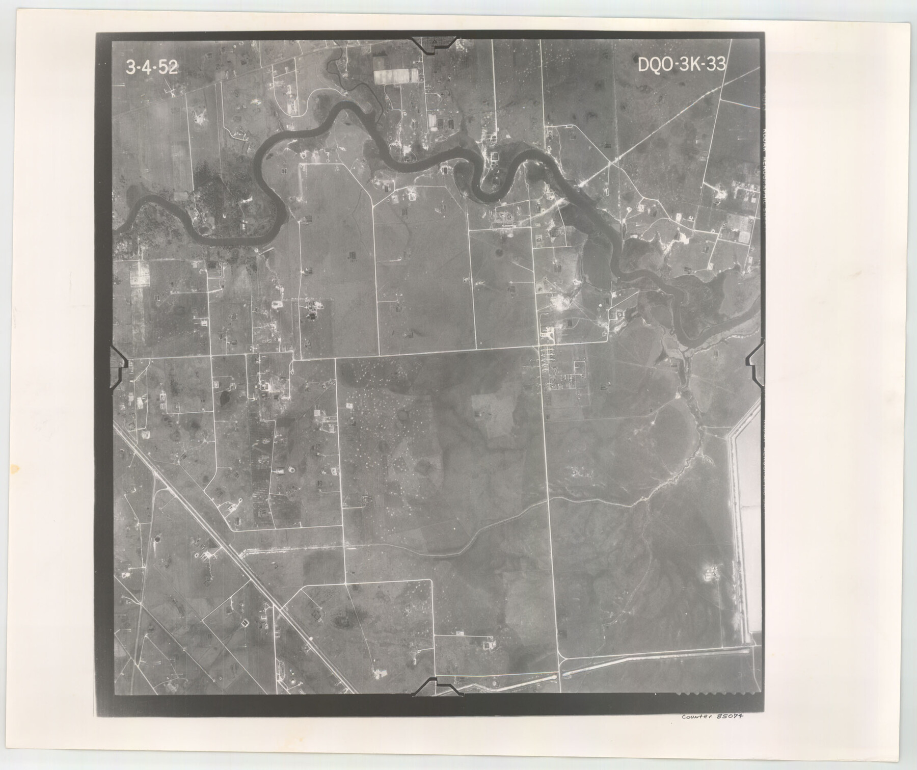 85074, Flight Mission No. DQO-3K, Frame 33, Galveston County, General Map Collection