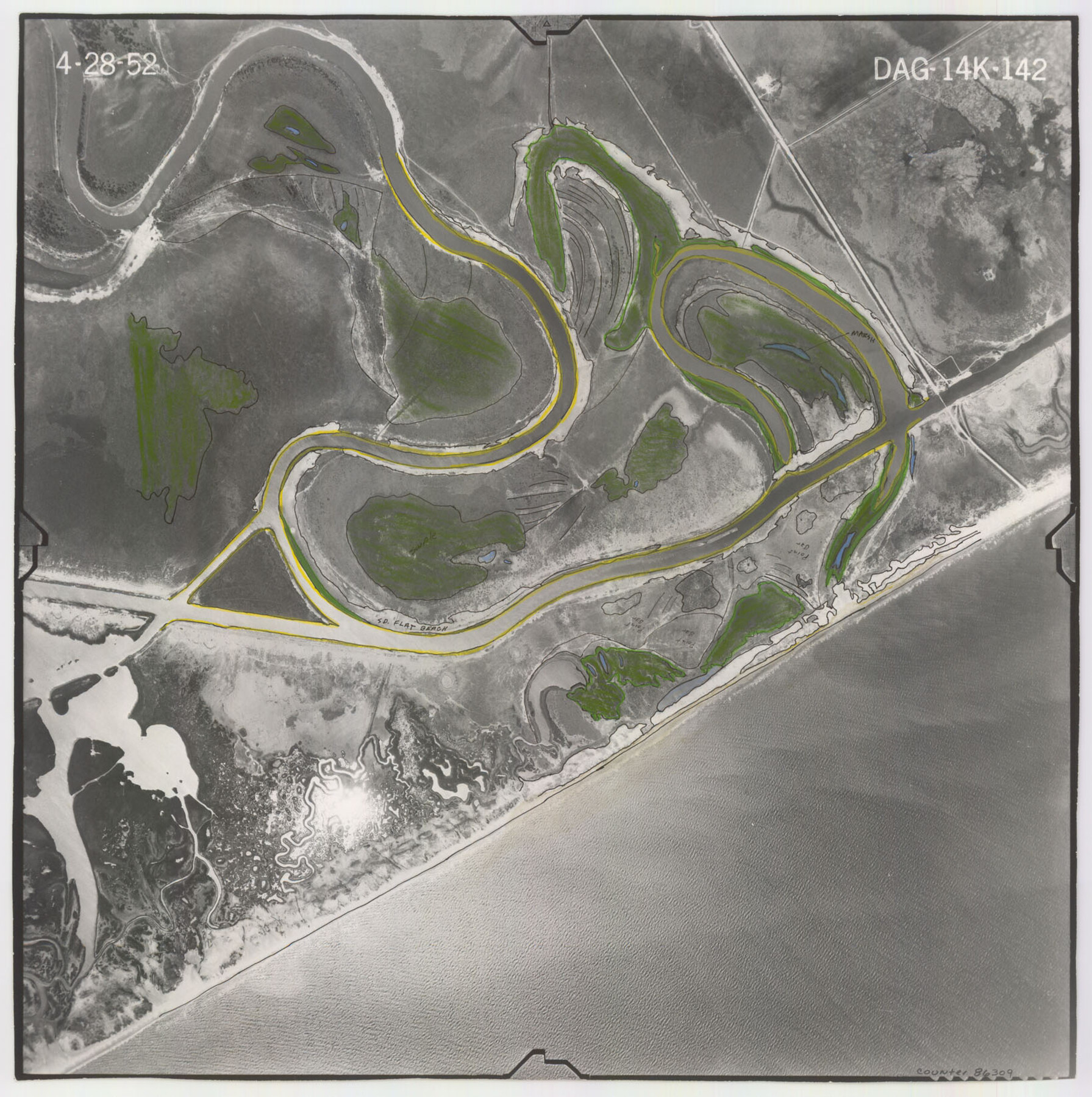 86309, Flight Mission No. DAG-14K, Frame 142, Matagorda County, General Map Collection