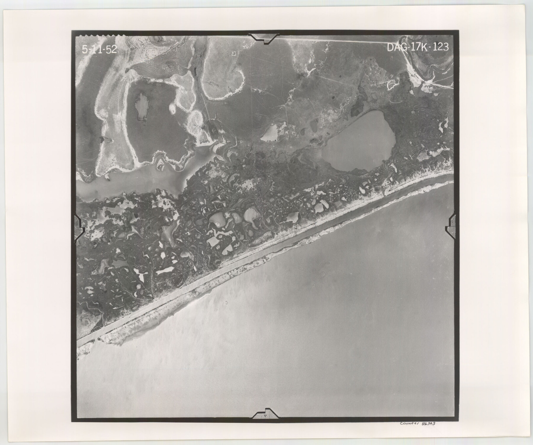 86343, Flight Mission No. DAG-17K, Frame 123, Matagorda County, General Map Collection