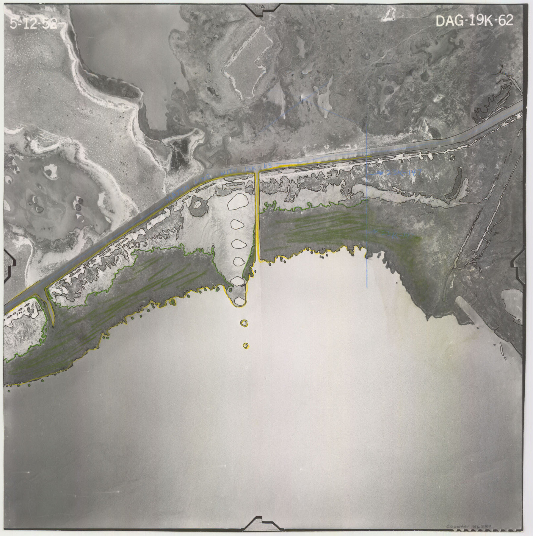 86389, Flight Mission No. DAG-19K, Frame 62, Matagorda County, General Map Collection