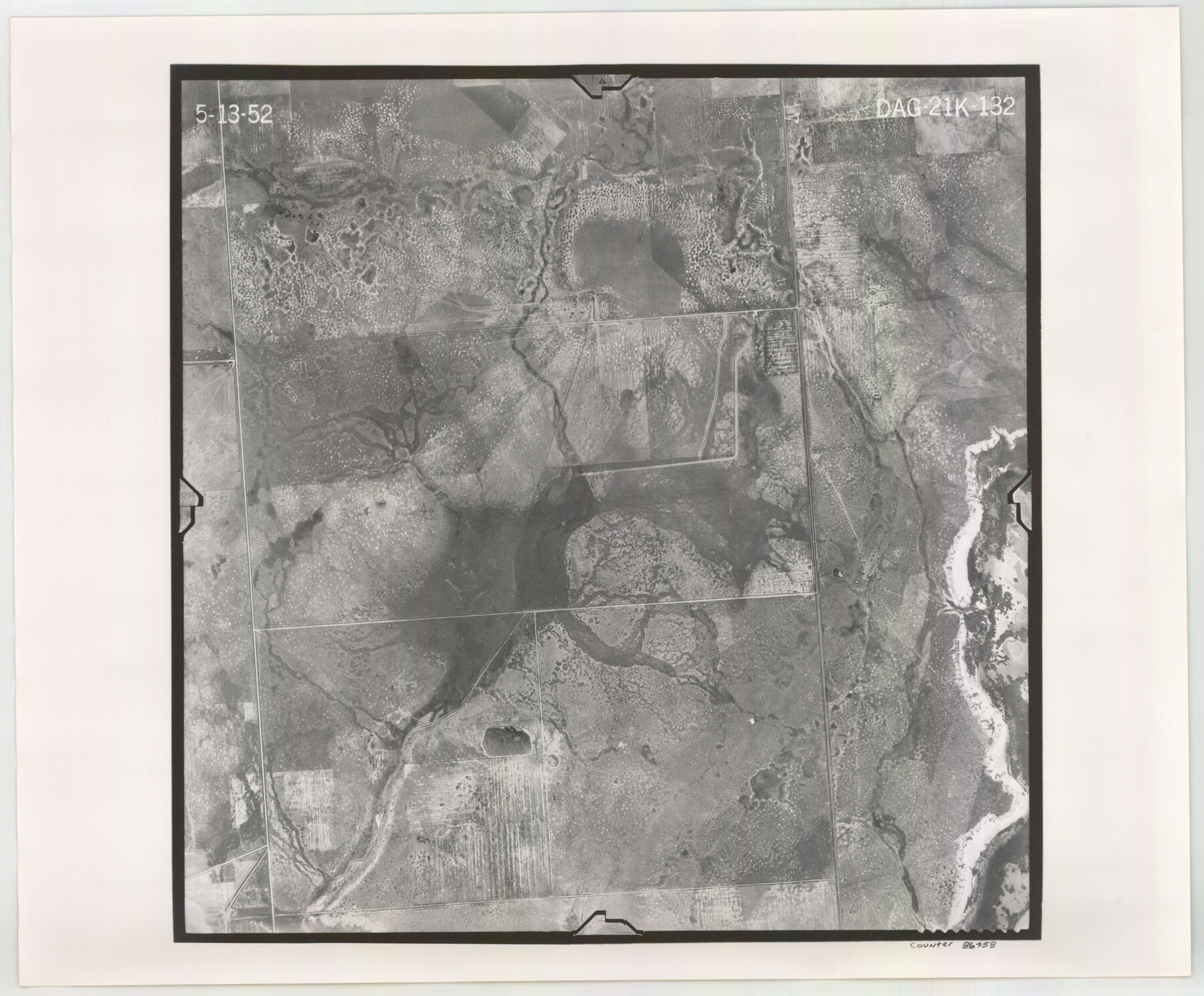 86458, Flight Mission No. DAG-21K, Frame 132, Matagorda County, General Map Collection