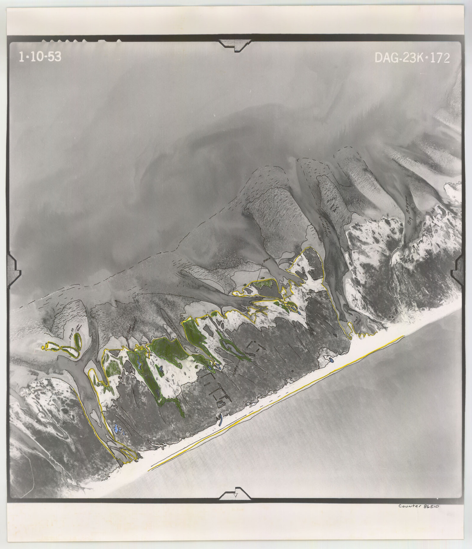 86510, Flight Mission No. DAG-23K, Frame 172, Matagorda County, General Map Collection