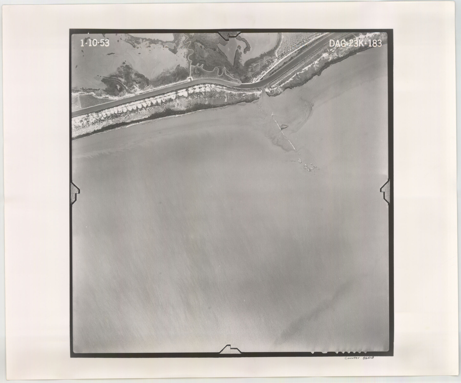 86518, Flight Mission No. DAG-23K, Frame 183, Matagorda County, General Map Collection