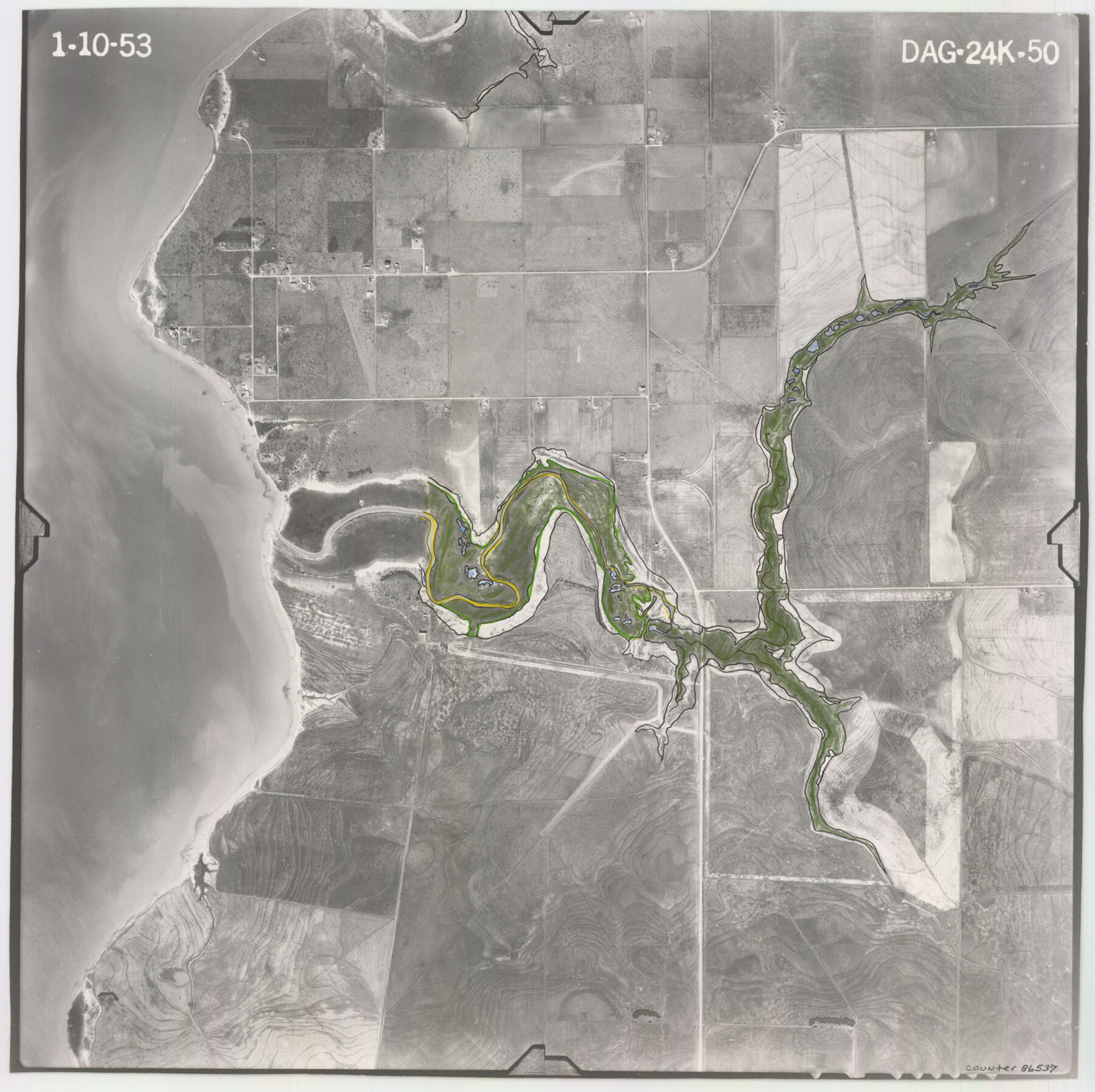 86537, Flight Mission No. DAG-24K, Frame 50, Matagorda County, General Map Collection