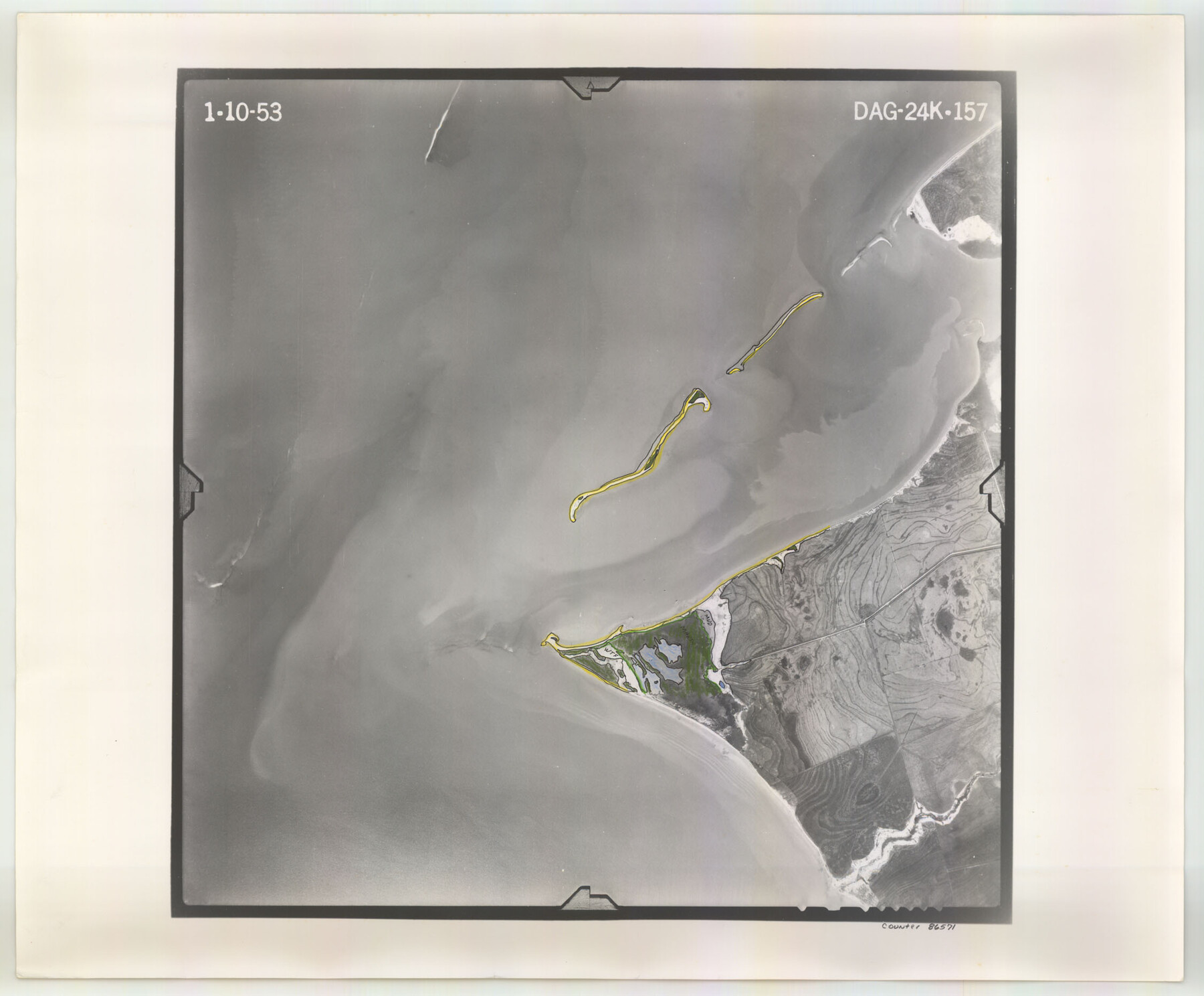 86571, Flight Mission No. DAG-24K, Frame 157, Matagorda County, General Map Collection