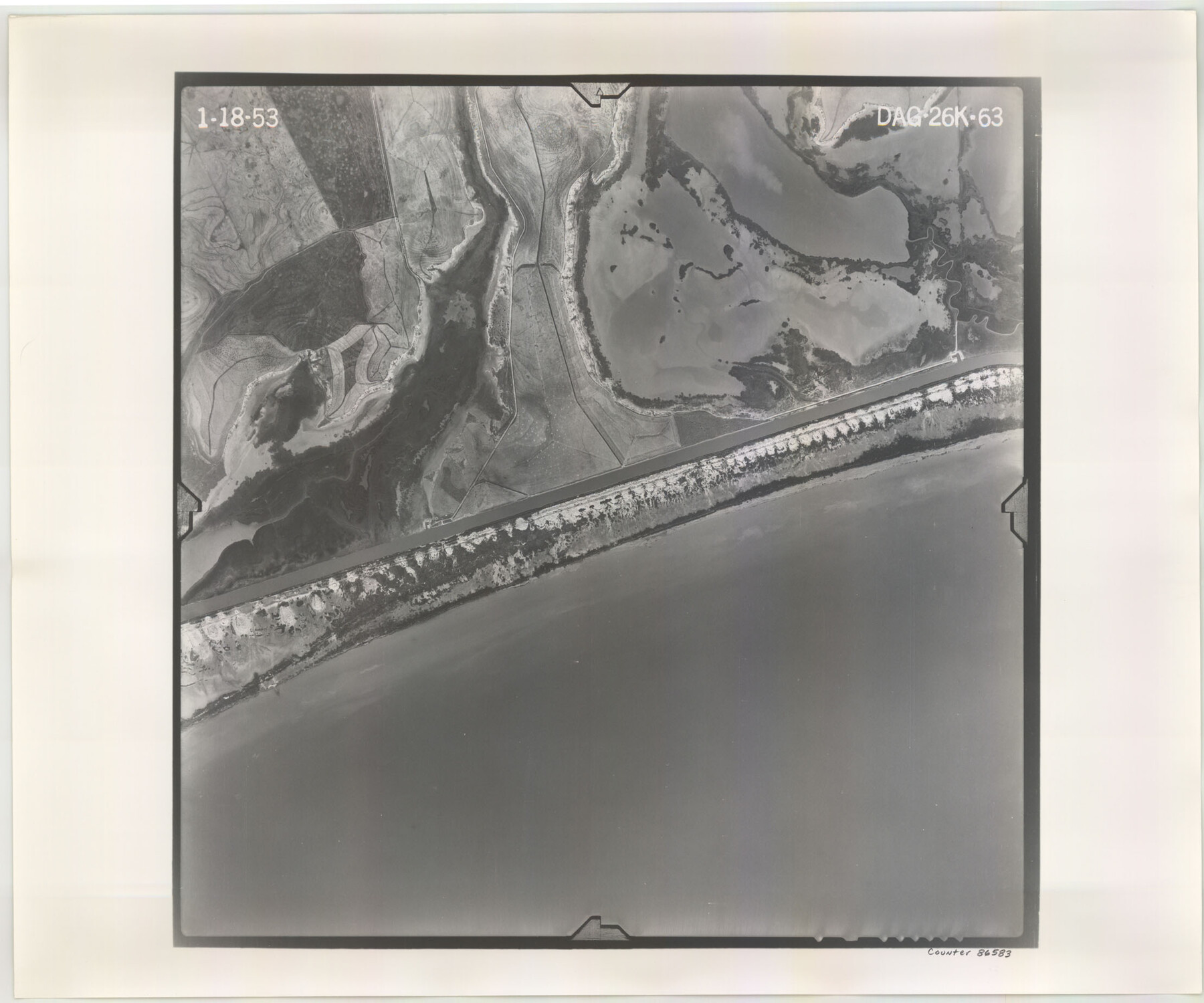 86583, Flight Mission No. DAG-26K, Frame 63, Matagorda County, General Map Collection