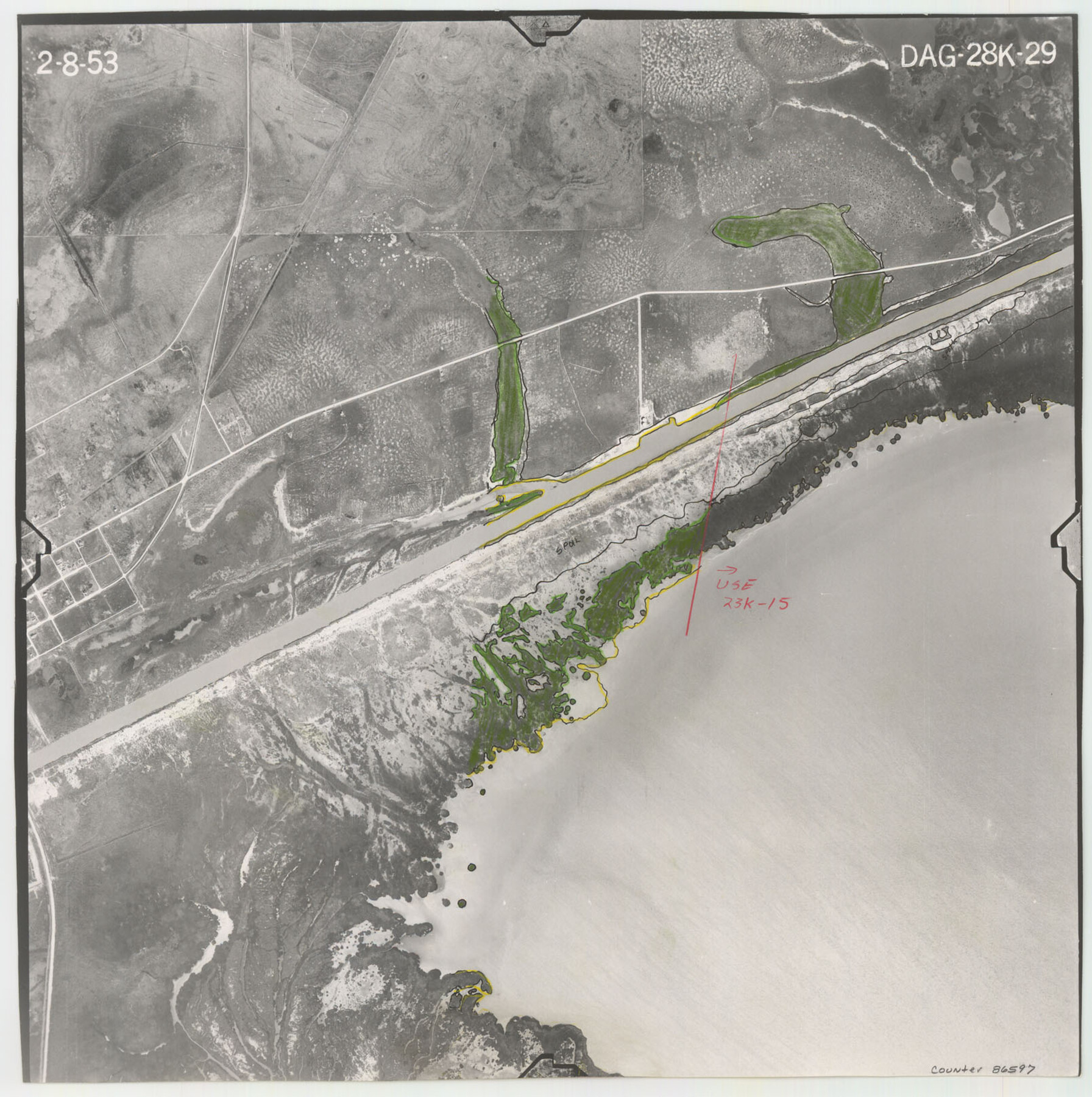 86597, Flight Mission No. DAG-28K, Frame 29, Matagorda County, General Map Collection