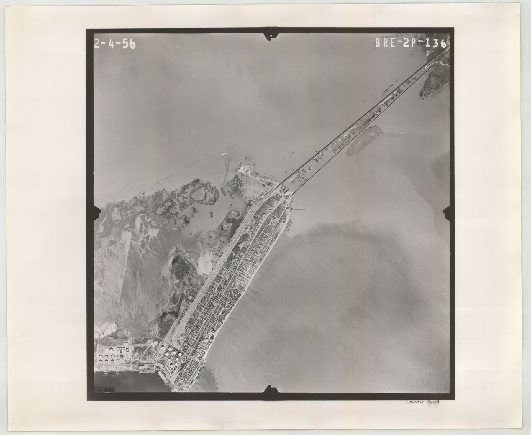 86809, Flight Mission No. BRE-2P, Frame 136, Nueces County, General Map Collection