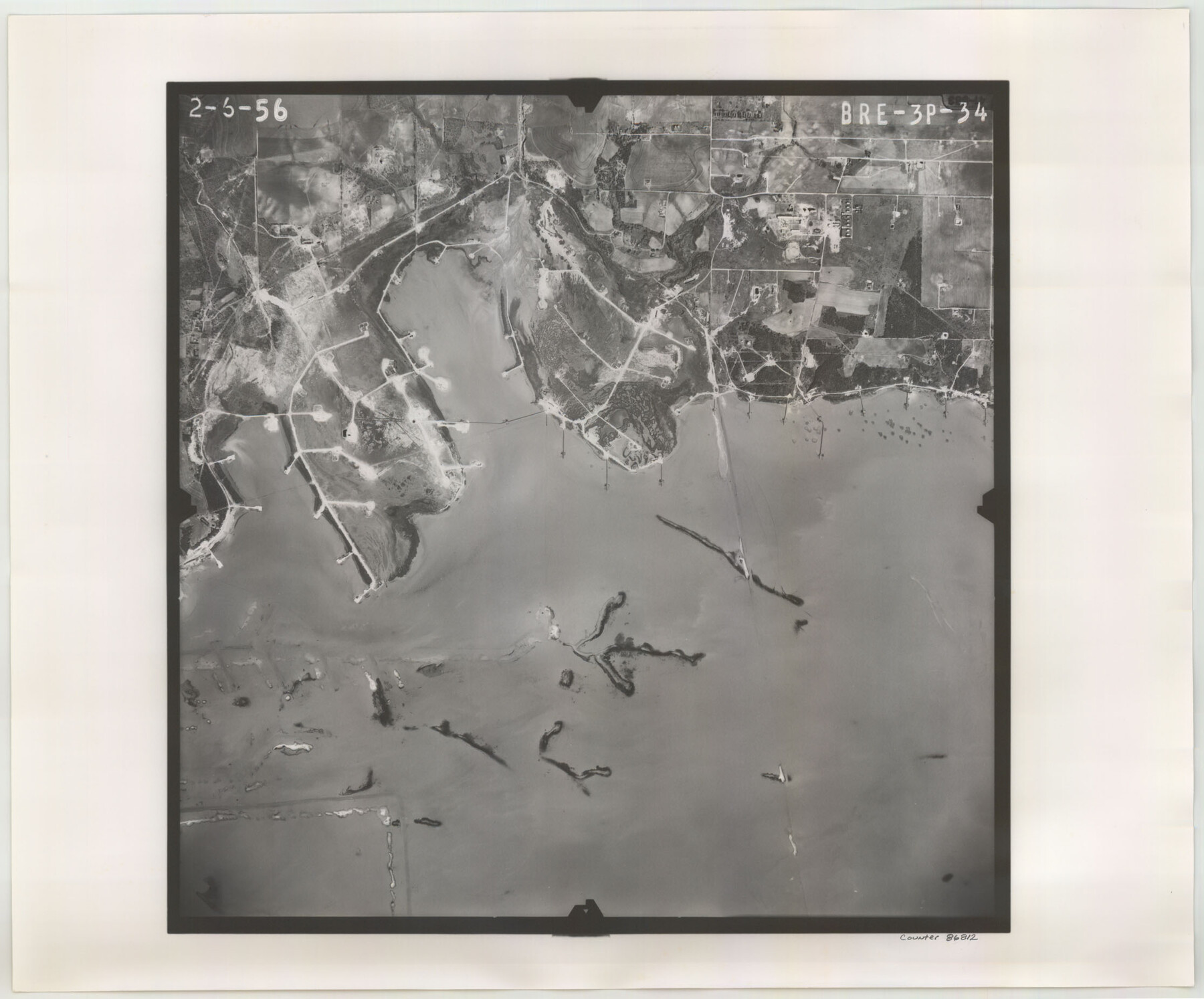 86812, Flight Mission No. BRE-3P, Frame 34, Nueces County, General Map Collection