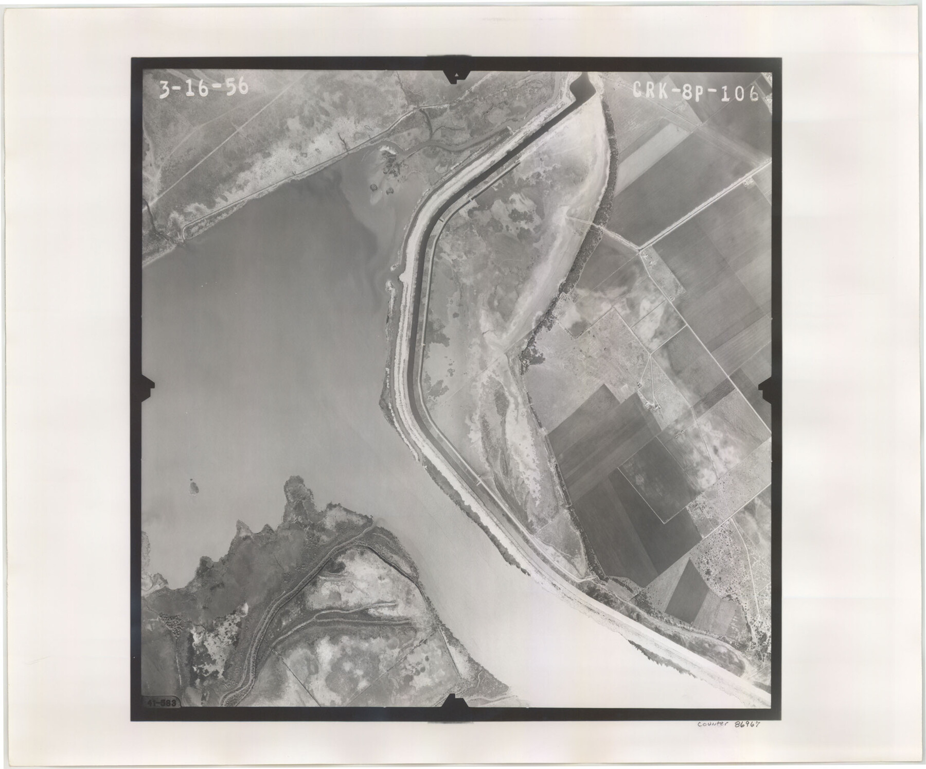 86967, Flight Mission No. CRK-8P, Frame 106, Refugio County, General Map Collection