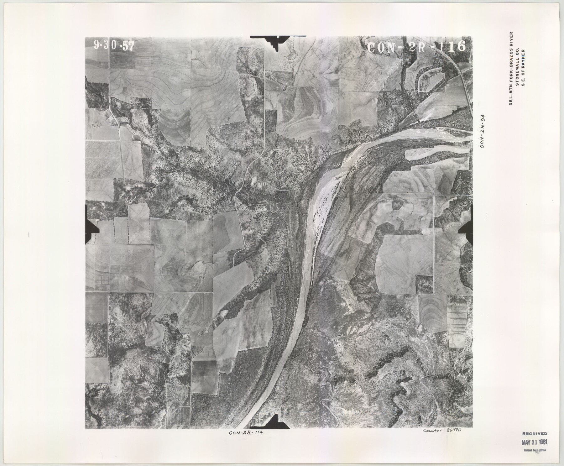 86990, Flight Mission No. CON-2R, Frame 116, Stonewall County, General Map Collection