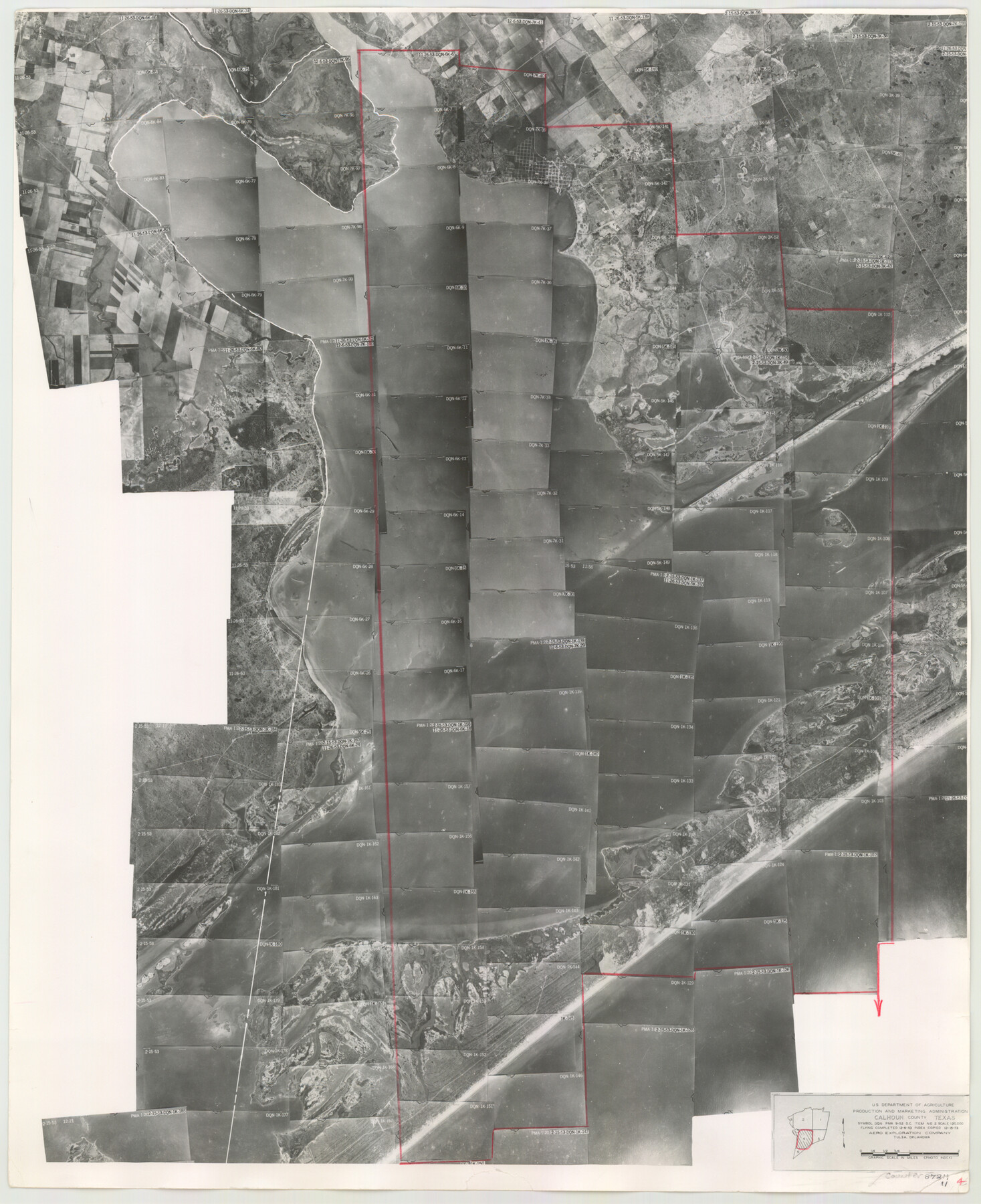 87211, Calhoun County Aerial Photograph Index Sheet 4, General Map Collection