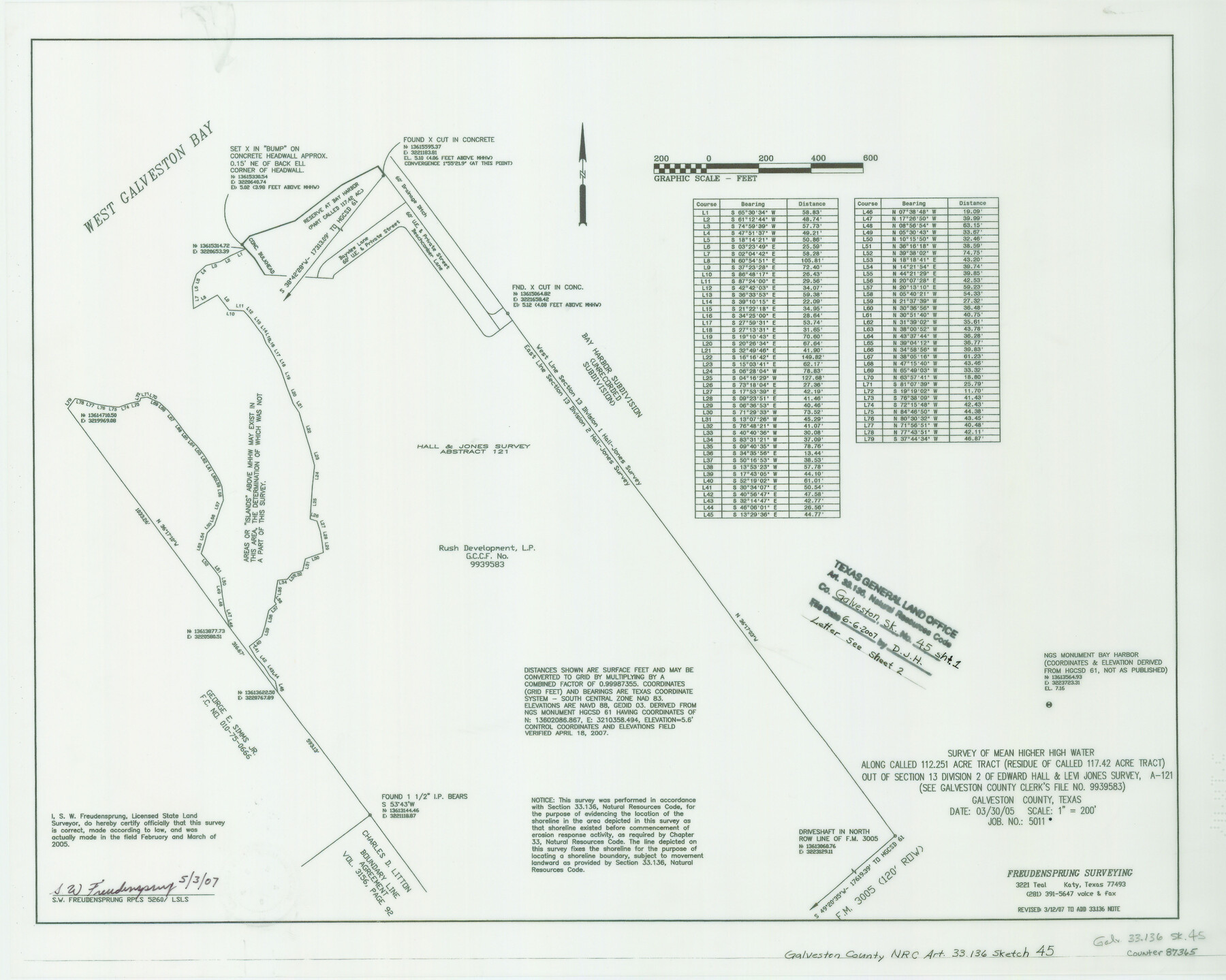 87365, Galveston County NRC Article 33.136 Sketch 45, General Map Collection