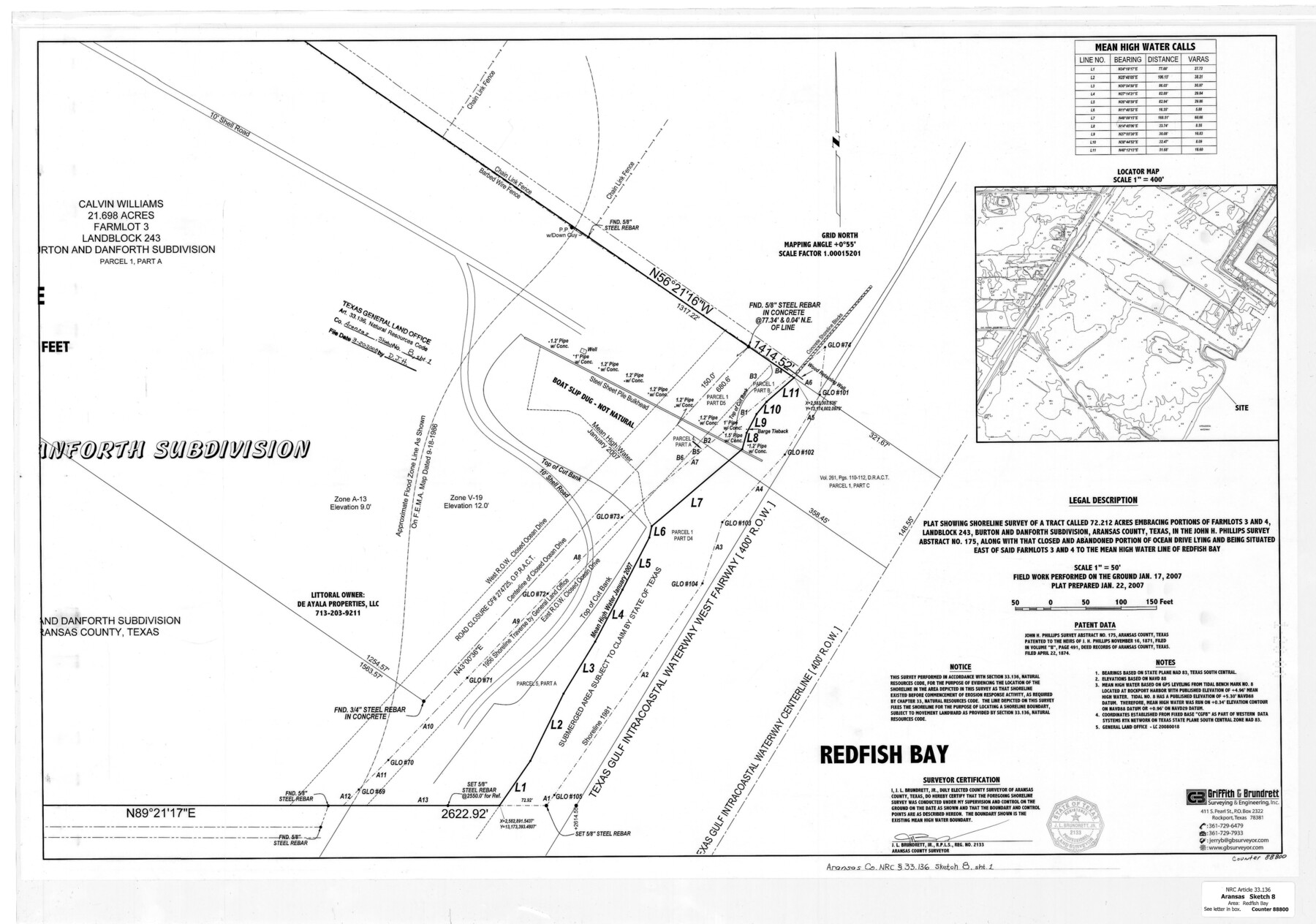 88800, Aransas County NRC Article 33.136 Sketch 8, General Map Collection