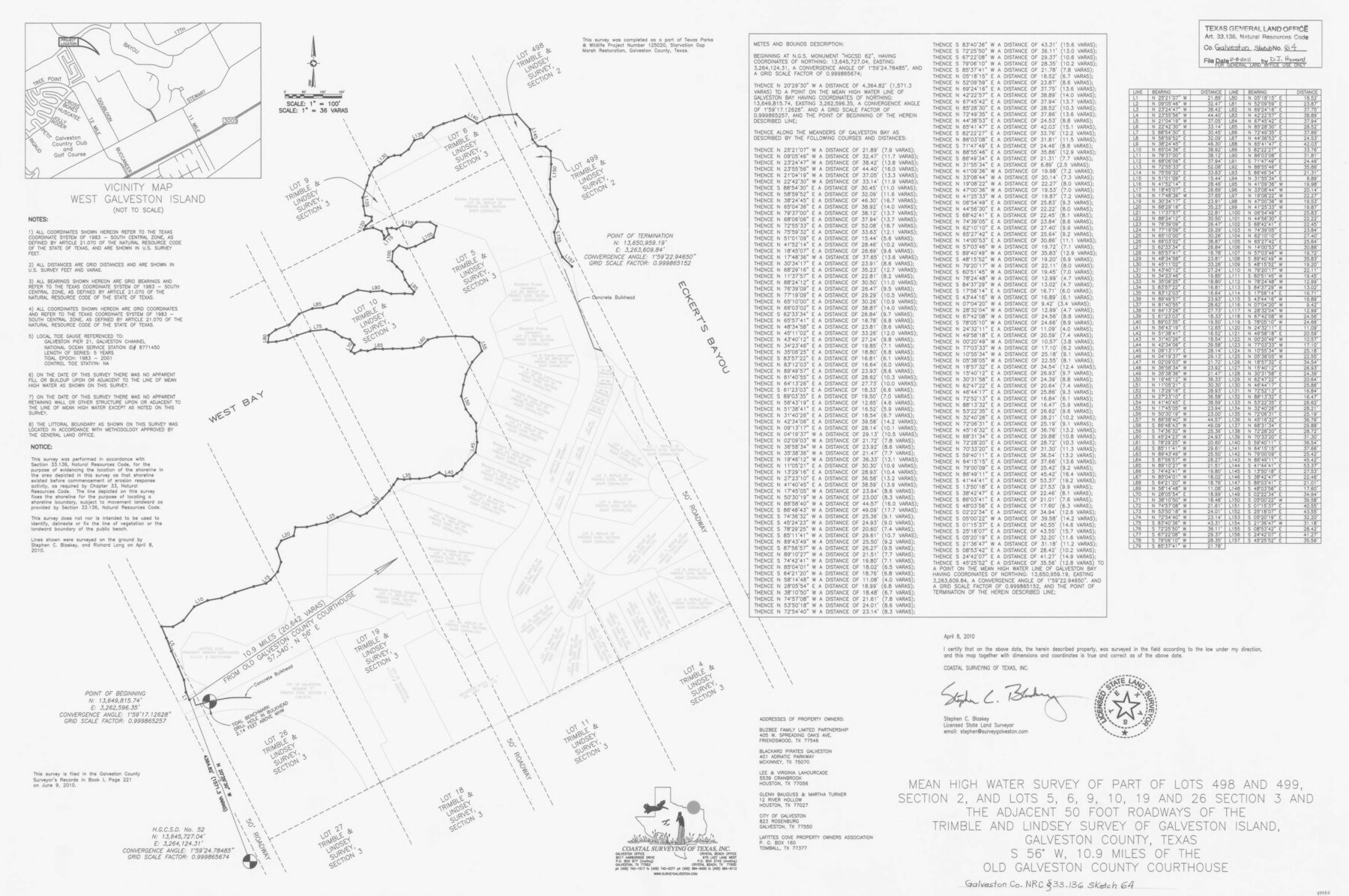 89990, Galveston County NRC Article 33.136 Sketch 64, General Map Collection