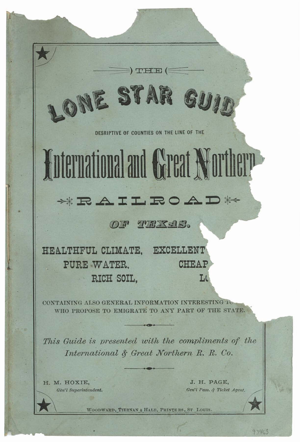 93463, International and Great Northern Railroad Lone Star Route and Connections, General Map Collection