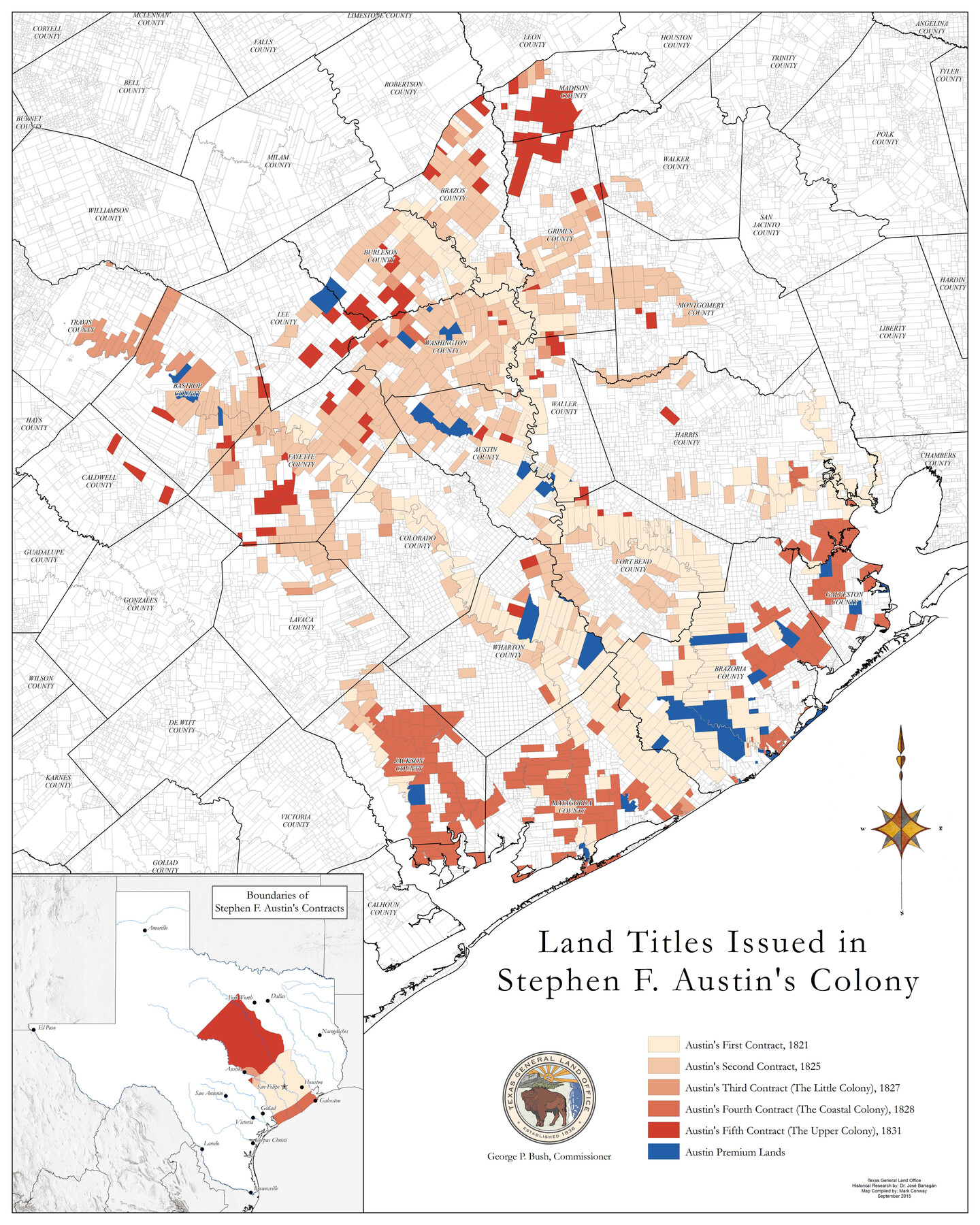 93754, Land Titles Issued in Stephen F. Austin's Colony, General Map Collection