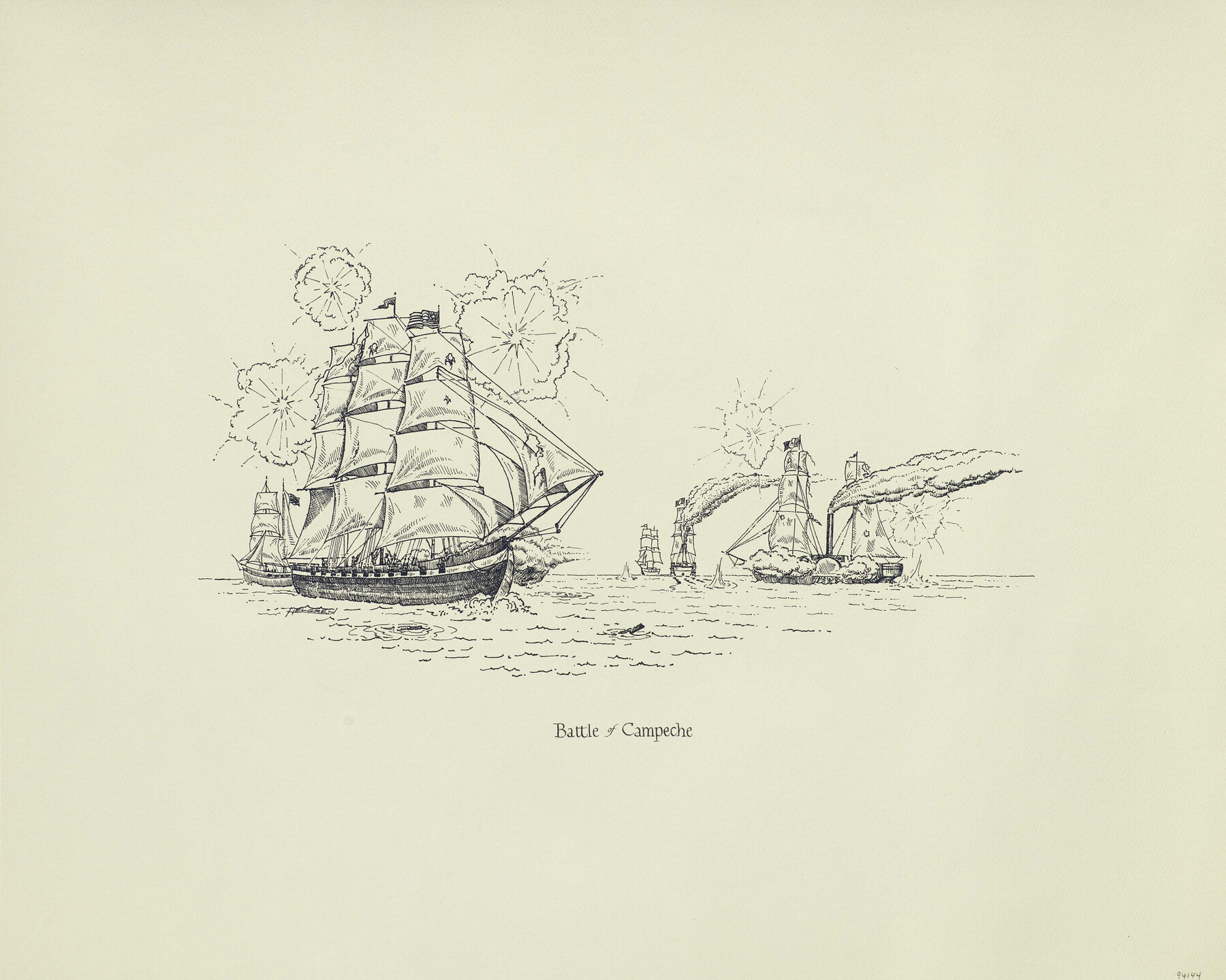 94144, "Battle of Campeche", Save Texas History Collectibles