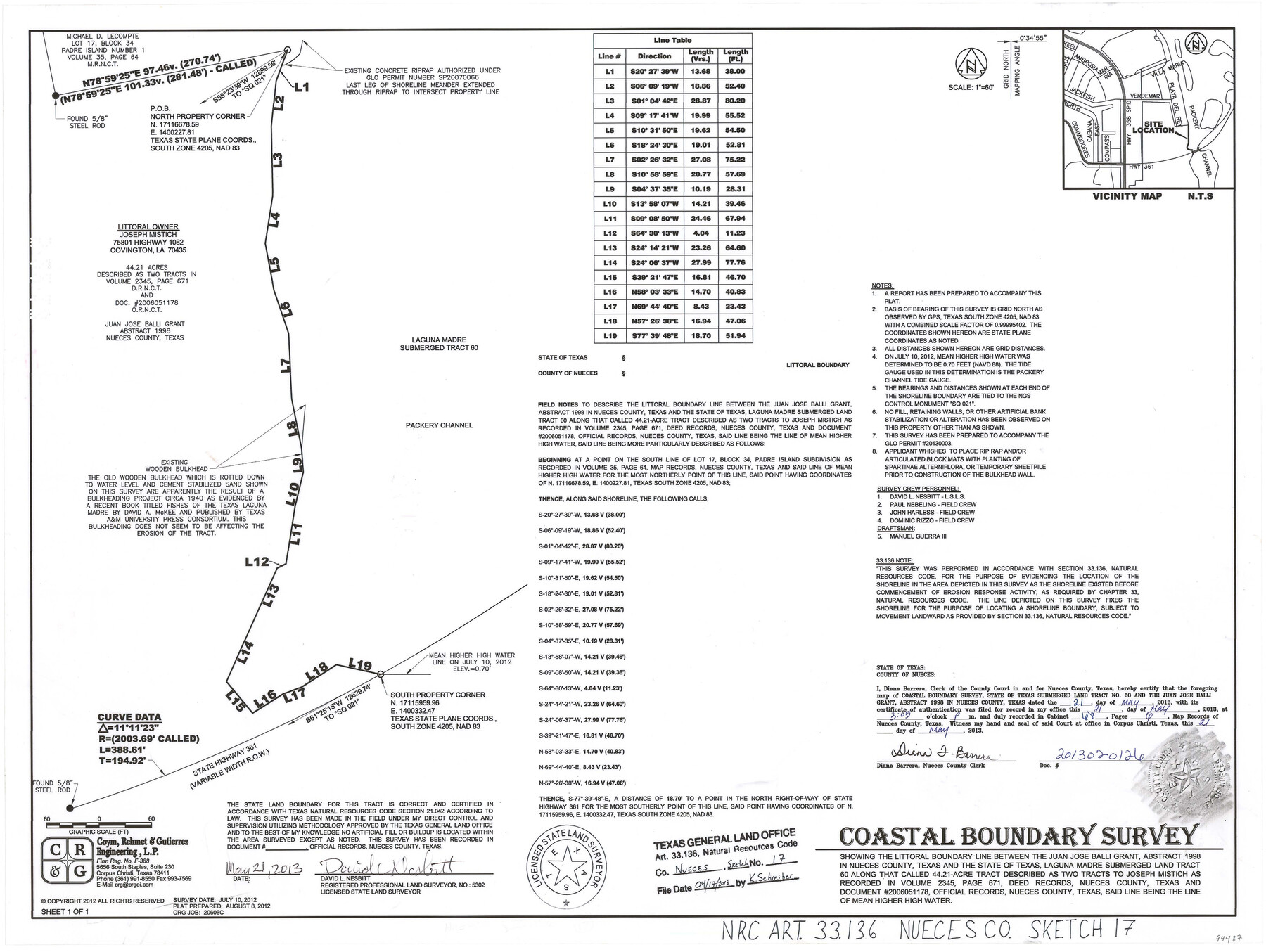 94487, Nueces County NRC Article 33.136 Sketch 17, General Map Collection