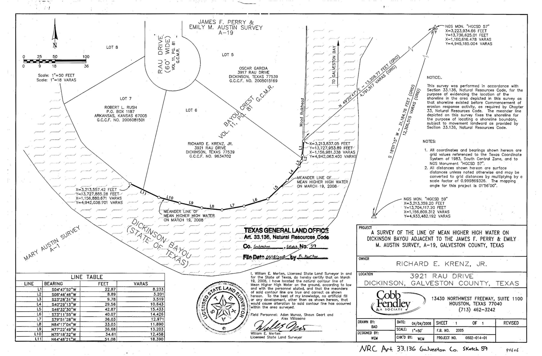 94606, Galveston County NRC Article 33.136 Sketch 59, General Map Collection