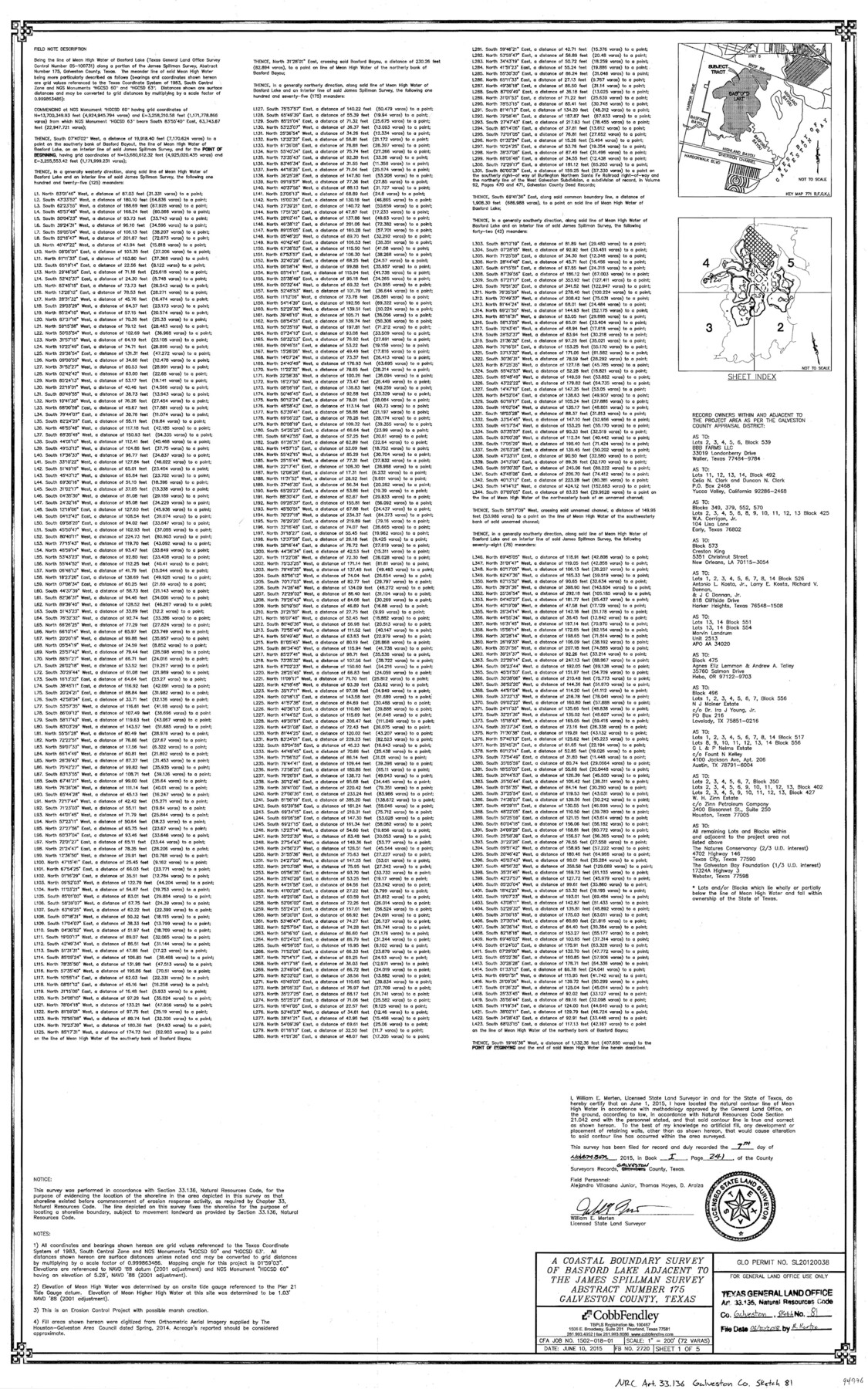 94976, Galveston County NRC Article 33.136 Sketch 81, General Map Collection