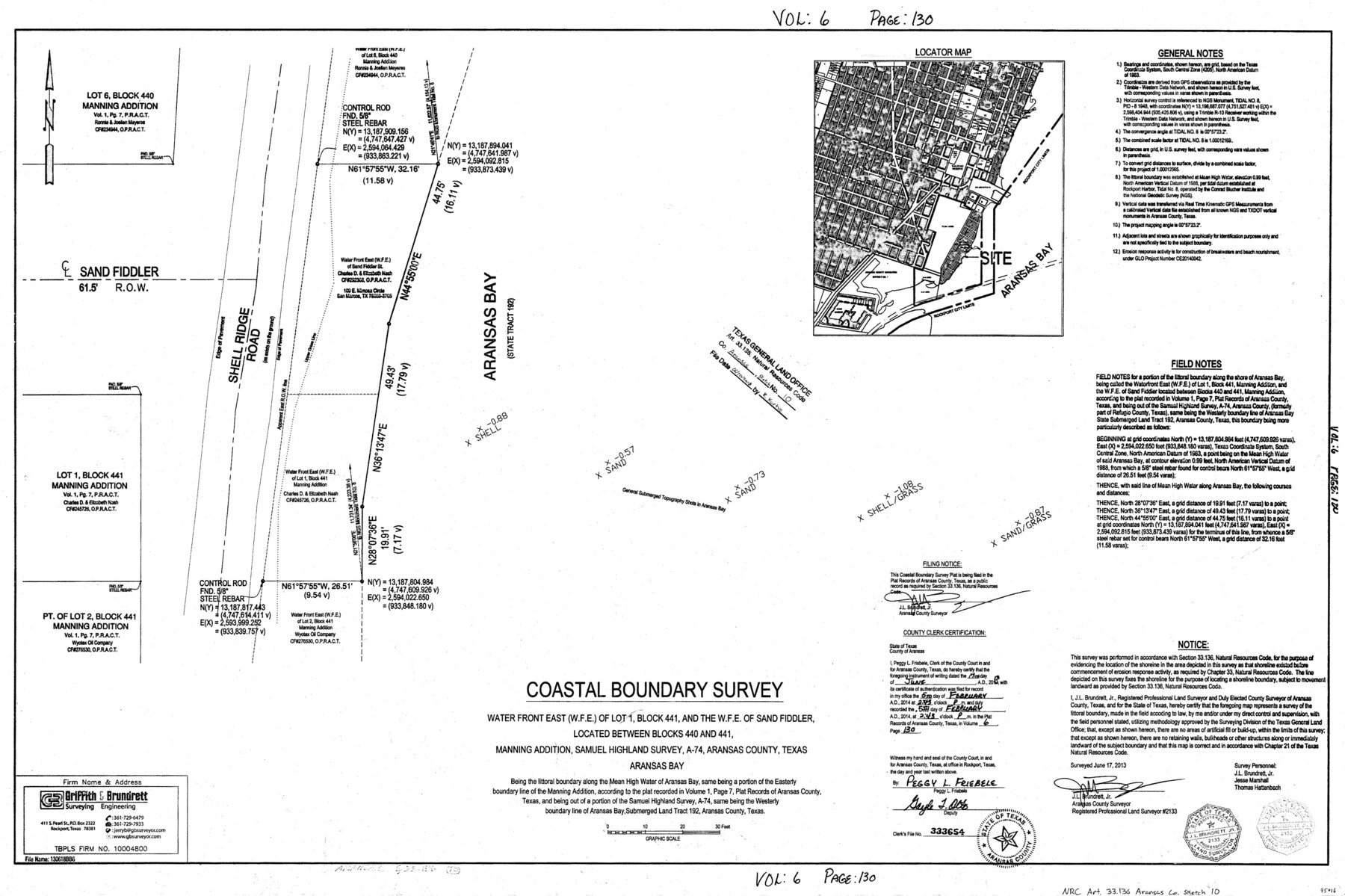 95016, Aransas County NRC Article 33.136 Sketch 10, General Map Collection