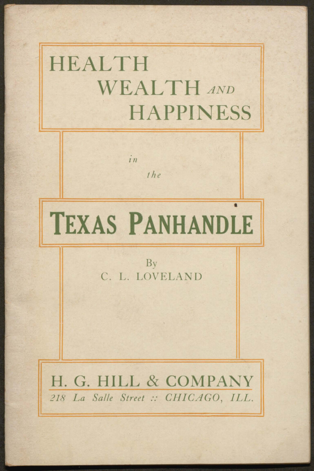 Health Wealth and Happiness in the Texas Panhandle