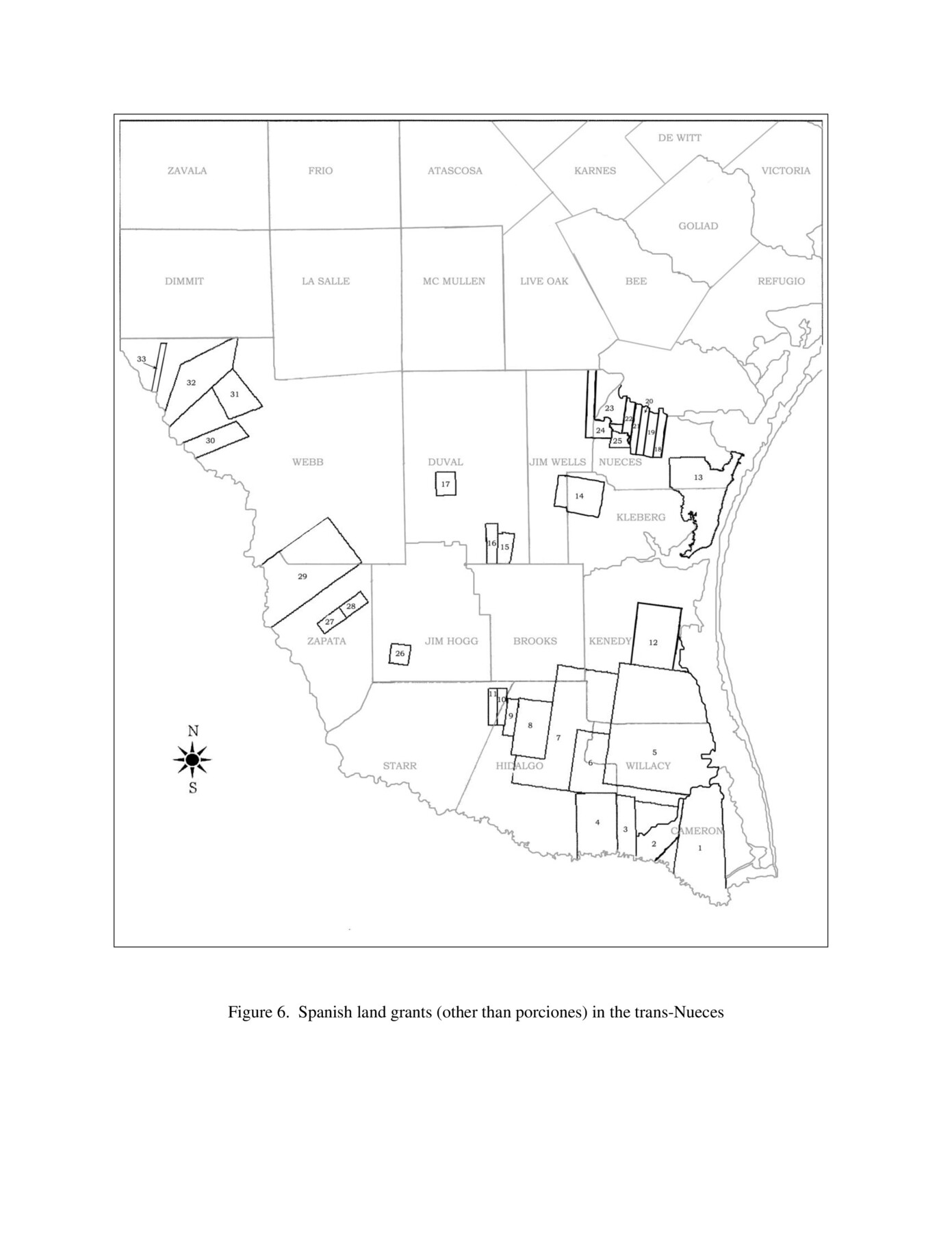 94046, Spanish land grants (other than porciones) in the trans-Nueces, General Map Collection