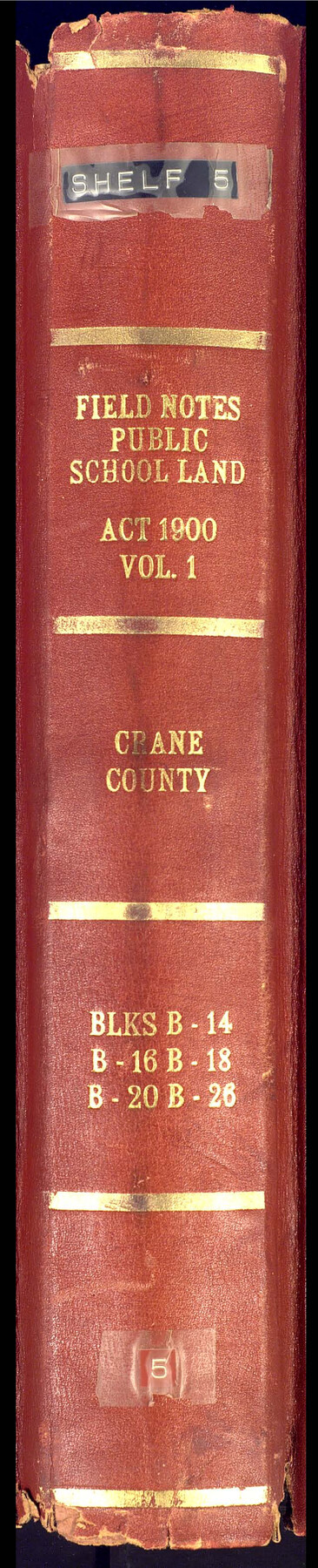 81646, PSL Field Notes for Blocks B14 and B16 in Crane and Ector Counties, Blocks B18 and B20 in Crane and Ward Counties, and Blocks B17, B21, B22, B23, B24, B25, and B26 in Crane County