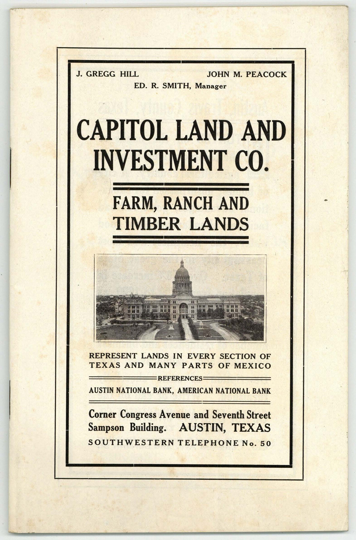 97052, Capitol Land and Investment Company's List of Texas Lands