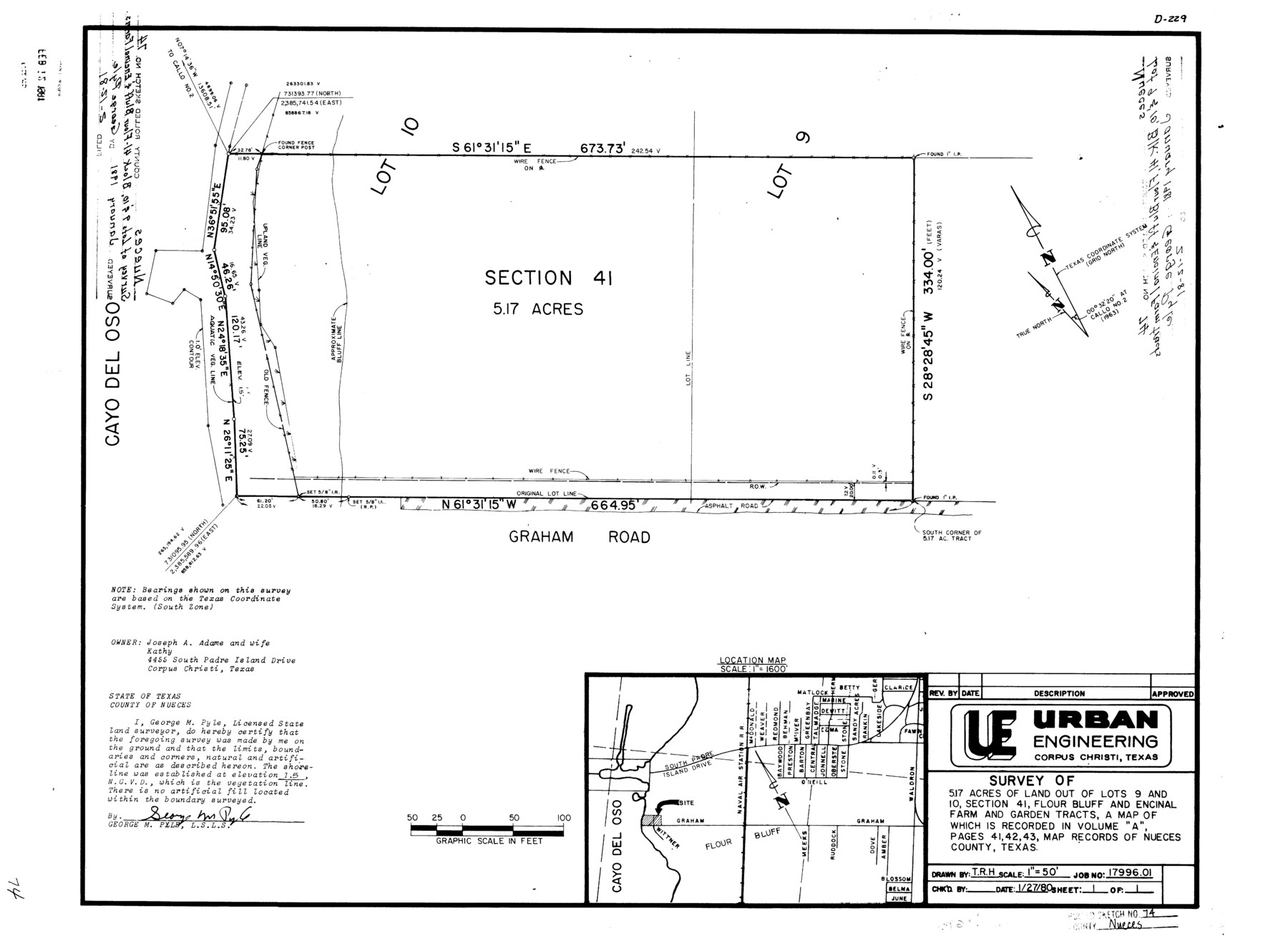 6932, Nueces County Rolled Sketch 74