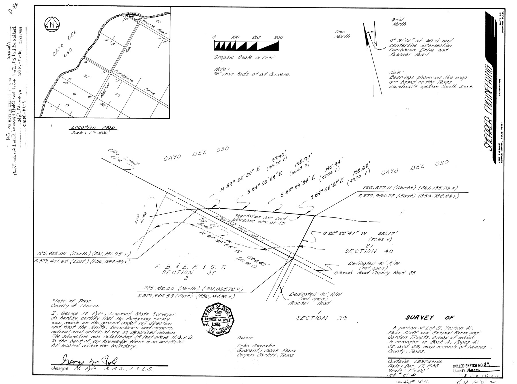 6991, Nueces County Rolled Sketch 89