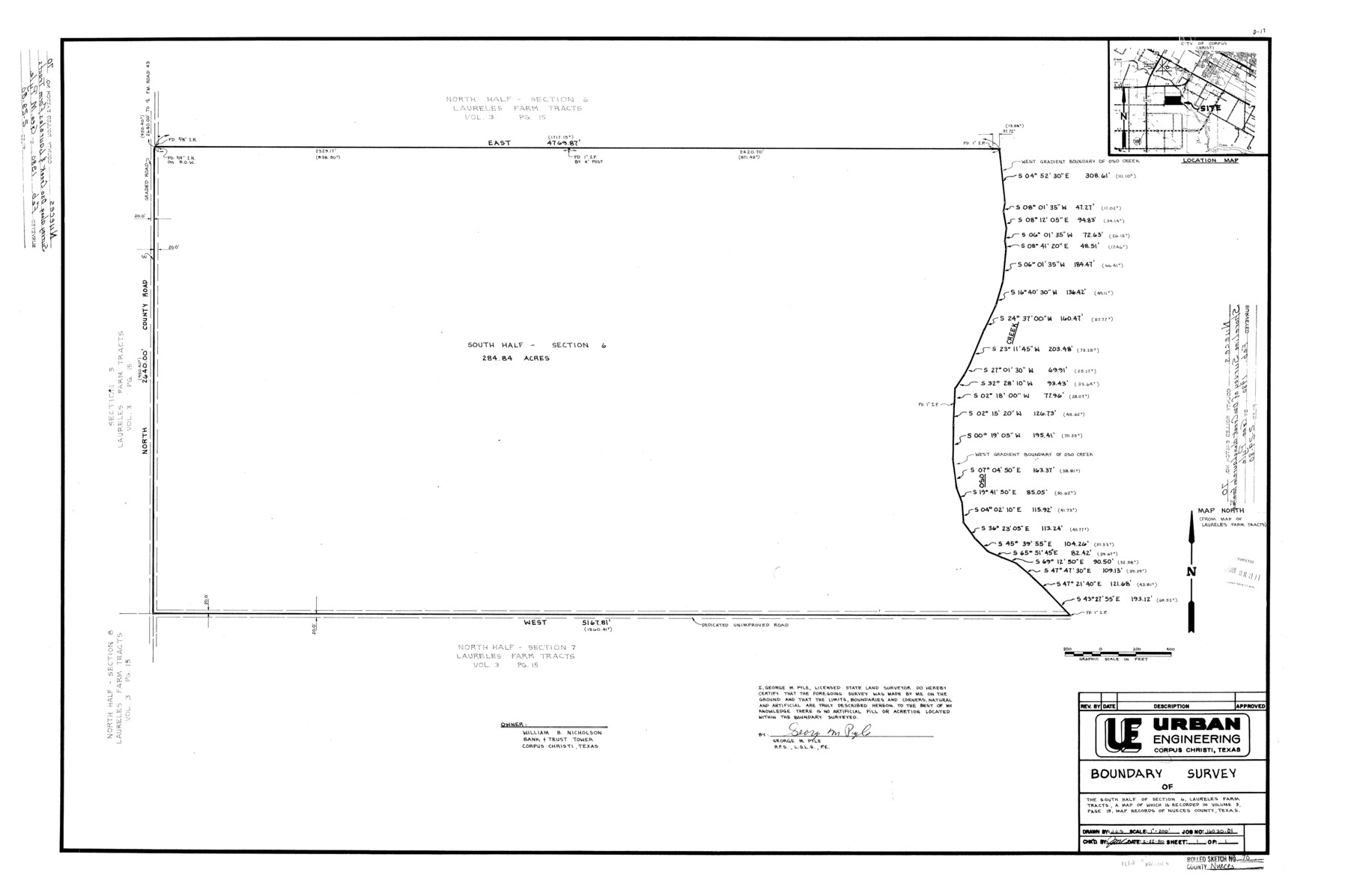 6921, Nueces County Rolled Sketch 70