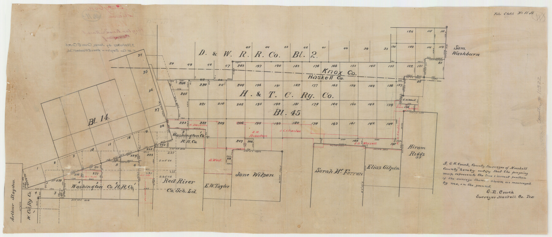 10322, Baylor County Sketch File 11A, General Map Collection