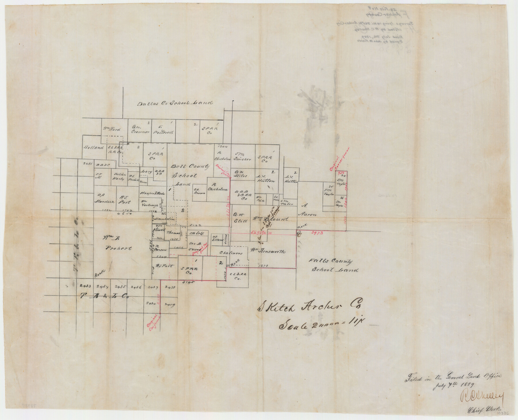 10336, Archer County Sketch File 8, General Map Collection