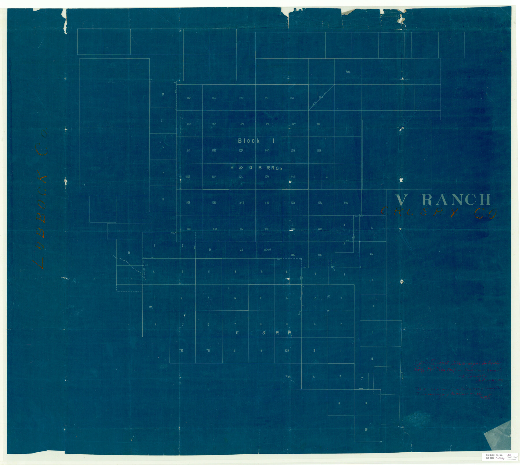 10353, Crosby County Sketch File 28, General Map Collection