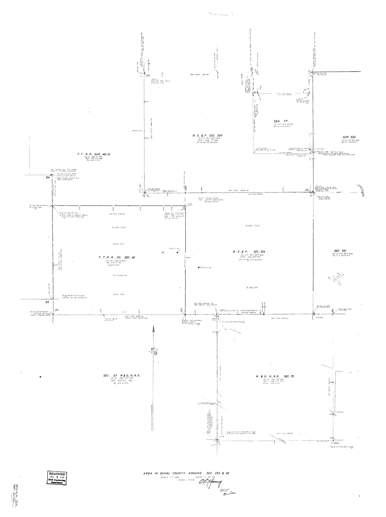 10369, Duval County Sketch File 34a, General Map Collection