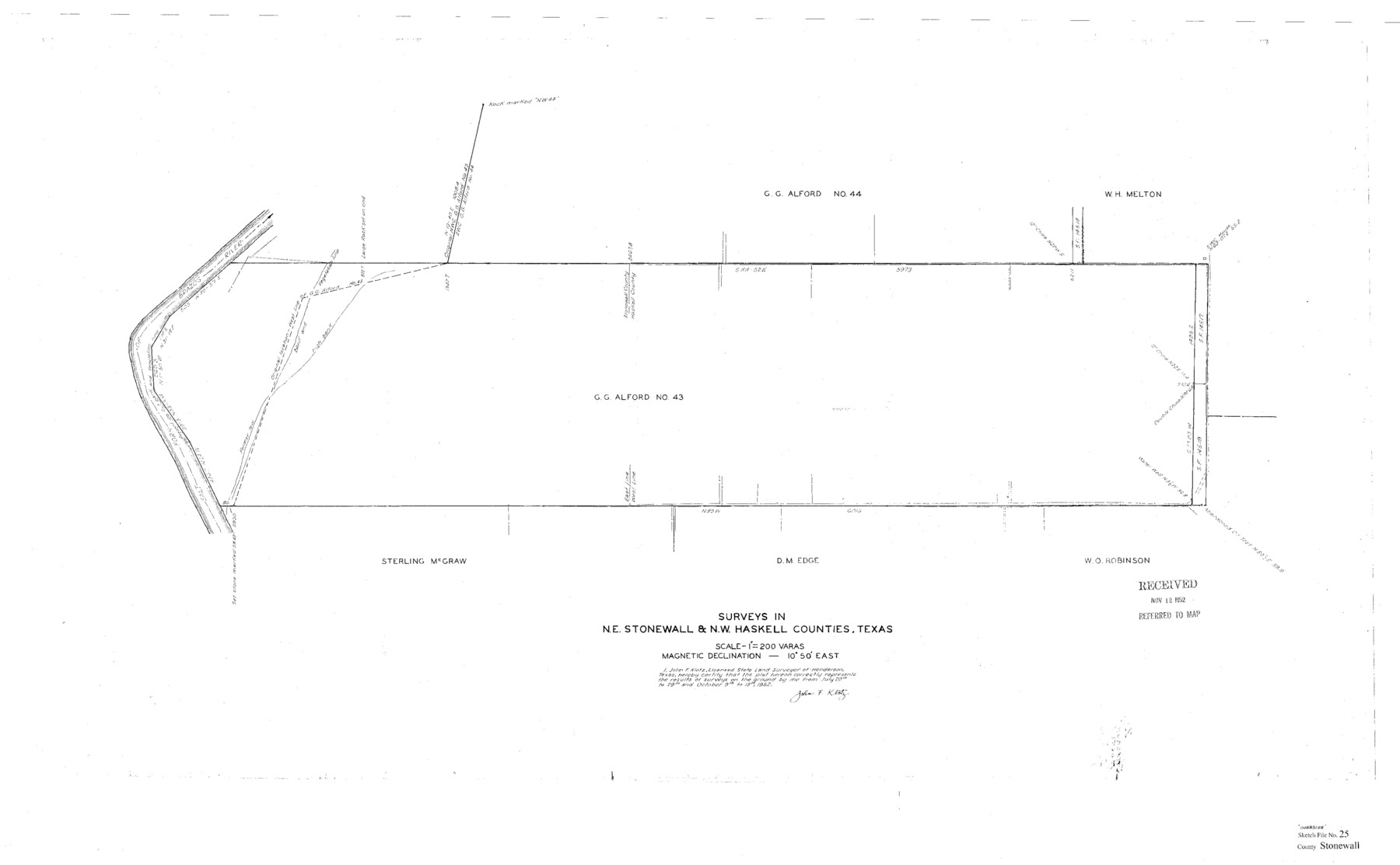 10375, Stonewall County Sketch File 25, General Map Collection