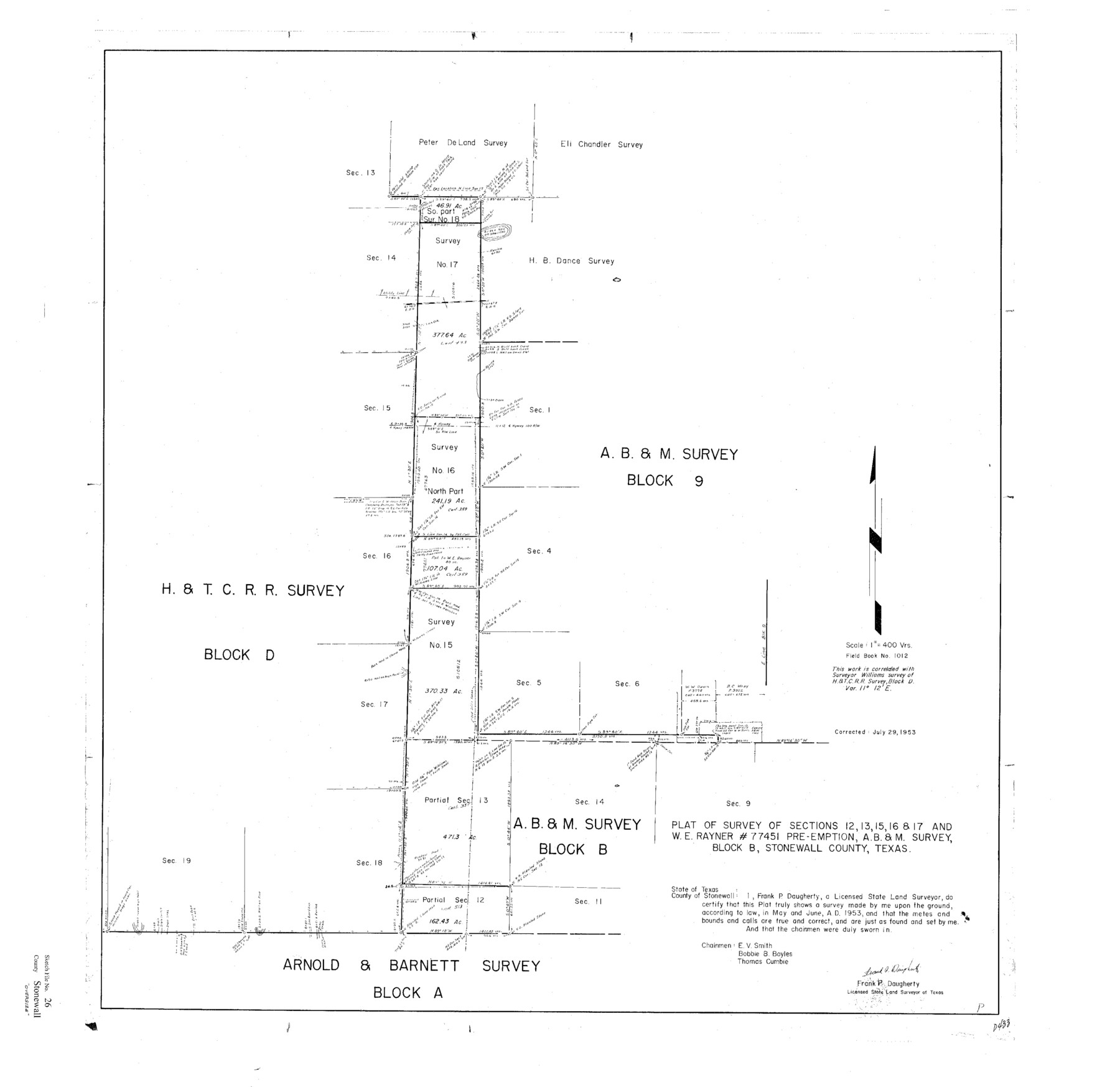 10376, Stonewall County Sketch File 26, General Map Collection